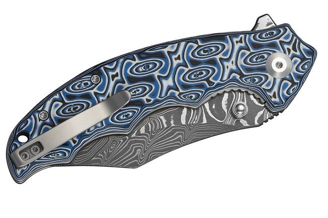 Afbeelding voor Civivi Pentad C24068-DS1 Damascus, Blue White Vortex Micarta, zakmes