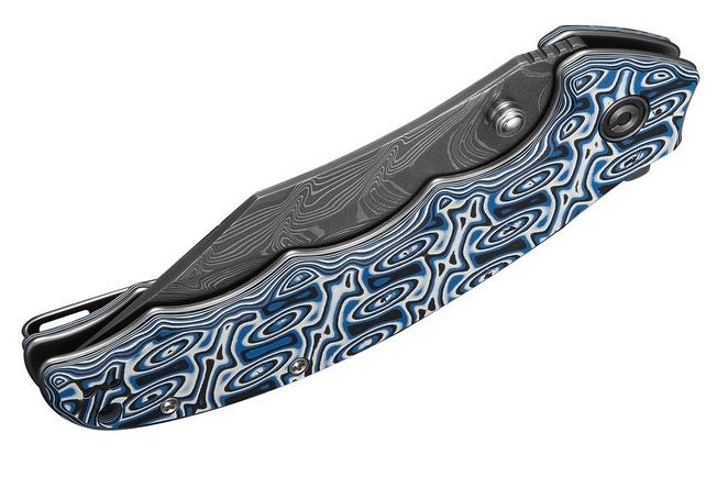 Afbeelding voor Civivi Pentad C24068-DS1 Damascus, Blue White Vortex Micarta, zakmes