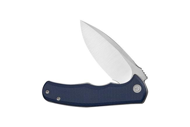 Image pour Civivi Mini Praxis C18026C-6, Satin D2, Blue Canvas Micarta, couteau de poche