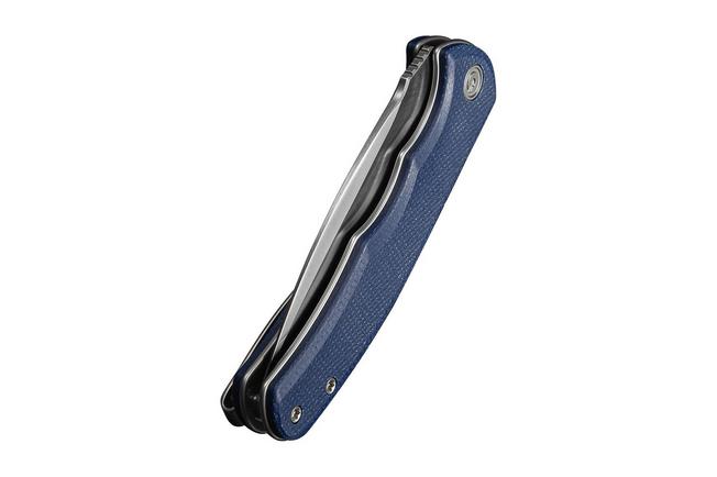 Image pour Civivi Mini Praxis C18026C-6, Satin D2, Blue Canvas Micarta, couteau de poche
