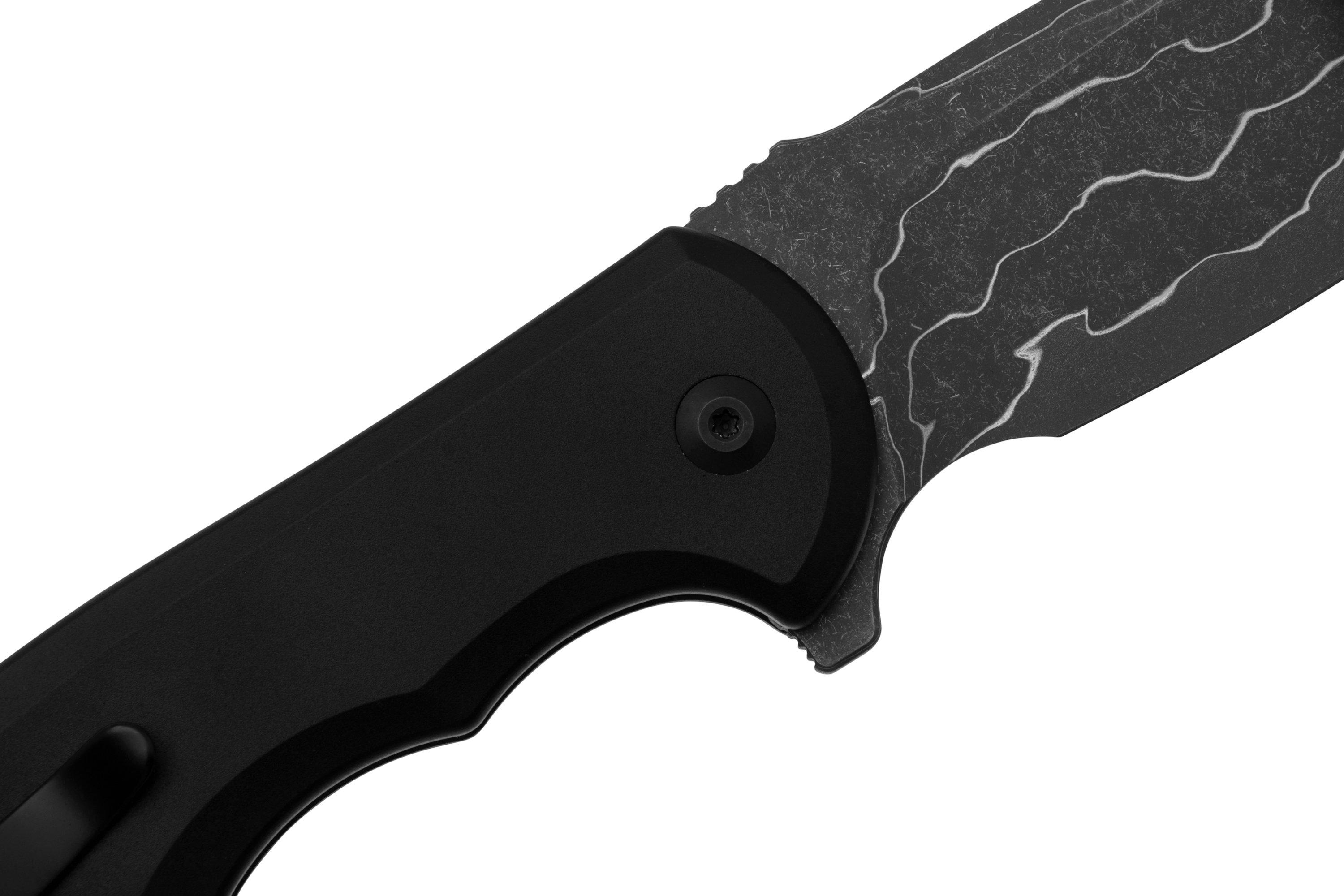 CIVIVI Button Lock Praxis C18026E-DS1 Damascus Black Aluminium