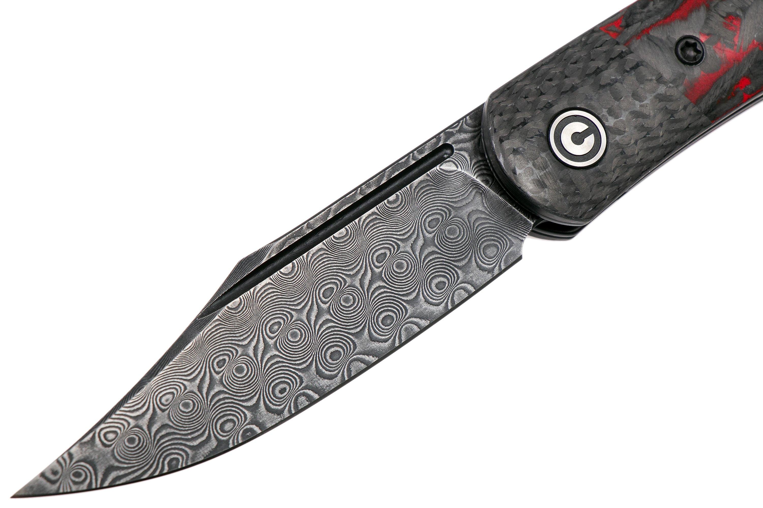 Civivi Appalachian Drifter 2 C19010CDS2 Damascus, Red Carbon fibre