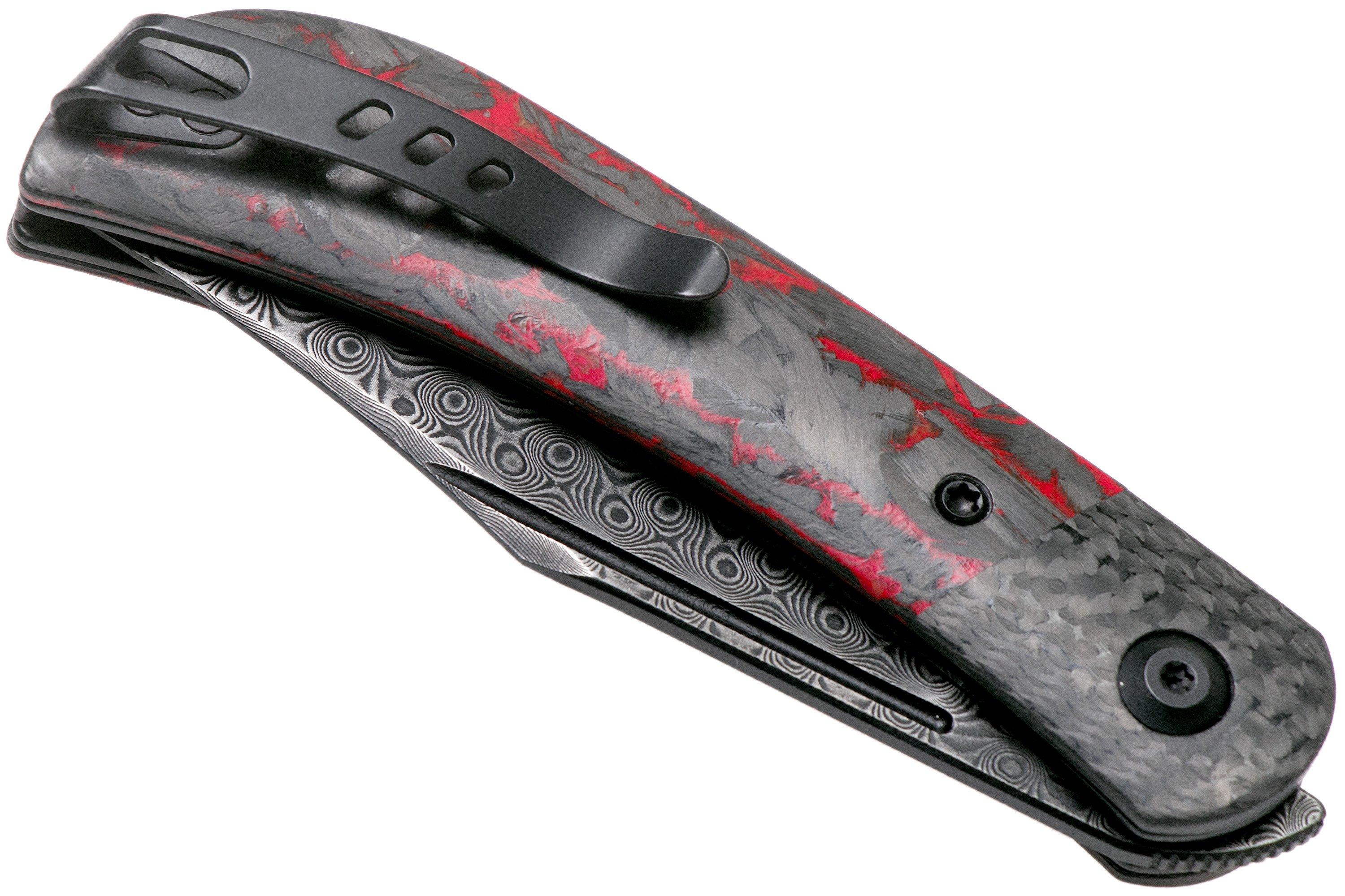 Civivi Appalachian Drifter 2 C19010CDS2 Damascus, Red Carbon fibre