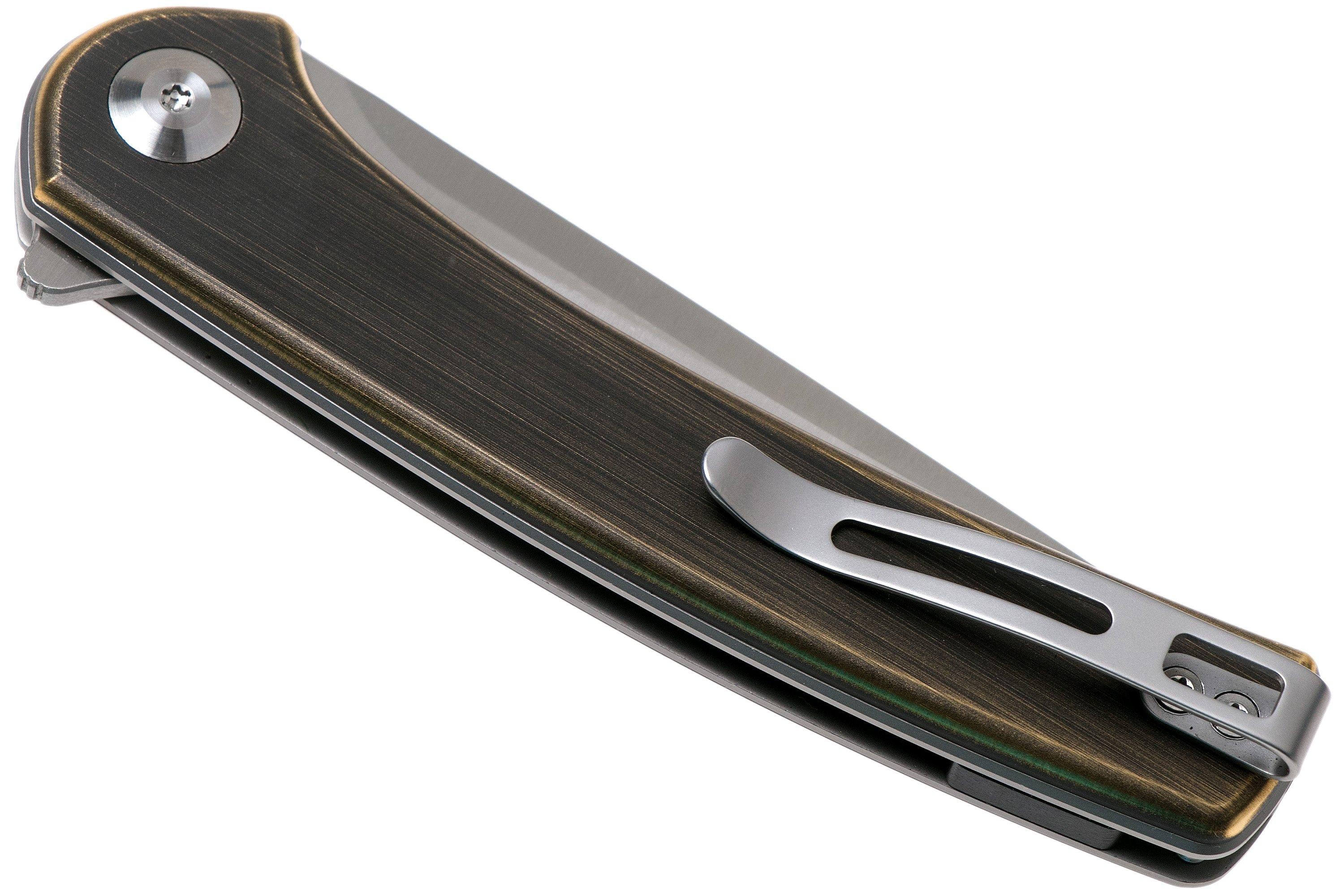 Civivi Mini Asticus C19026B-2 Brass pocket knife | Advantageously ...