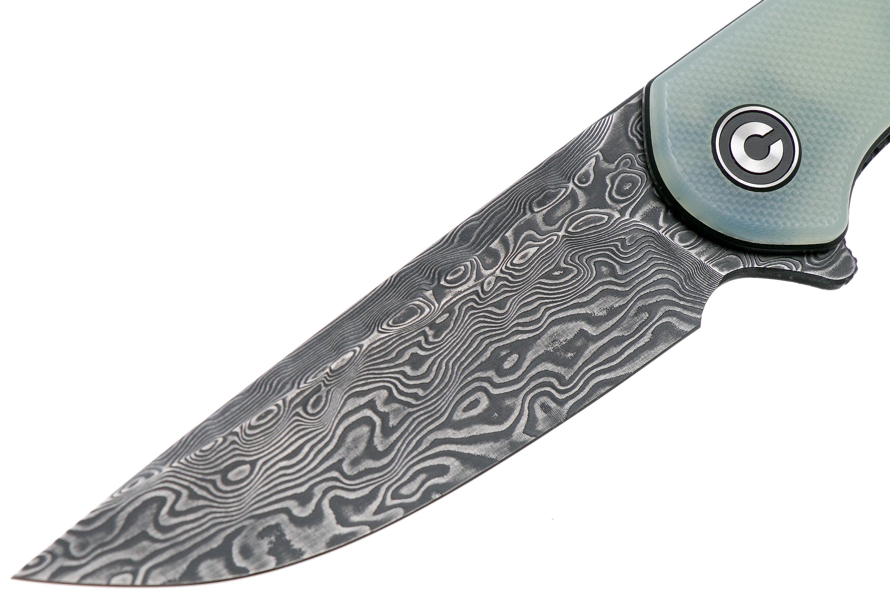 Civivi Mini Asticus C19026B-DS1 Damascus, Natural G10 pocket knife ...