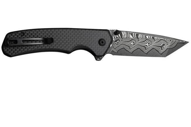 Bild für Civivi Brazen Button Lock C19059C-DS1 Damascus, G10 Carbonfiber Overlay, Taschenmesser