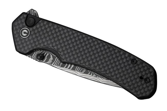 Bild für Civivi Brazen Button Lock C19059C-DS1 Damascus, G10 Carbonfiber Overlay, Taschenmesser