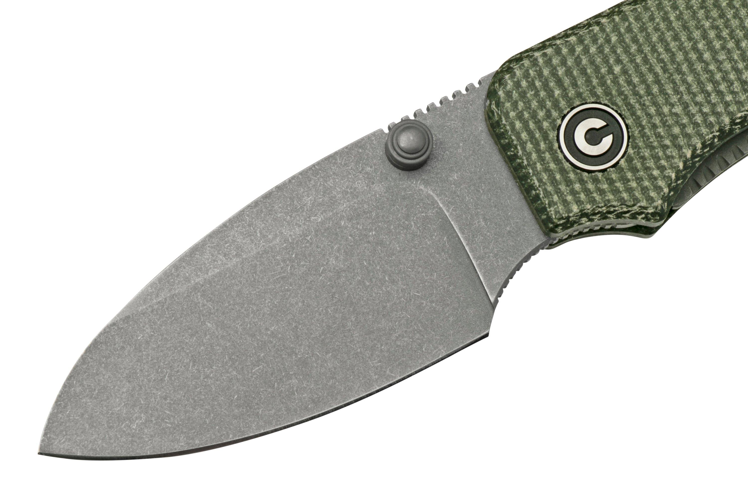 Civivi Baby Banter C19068SB1 Green Micarta, Grey Stonewashed pocket