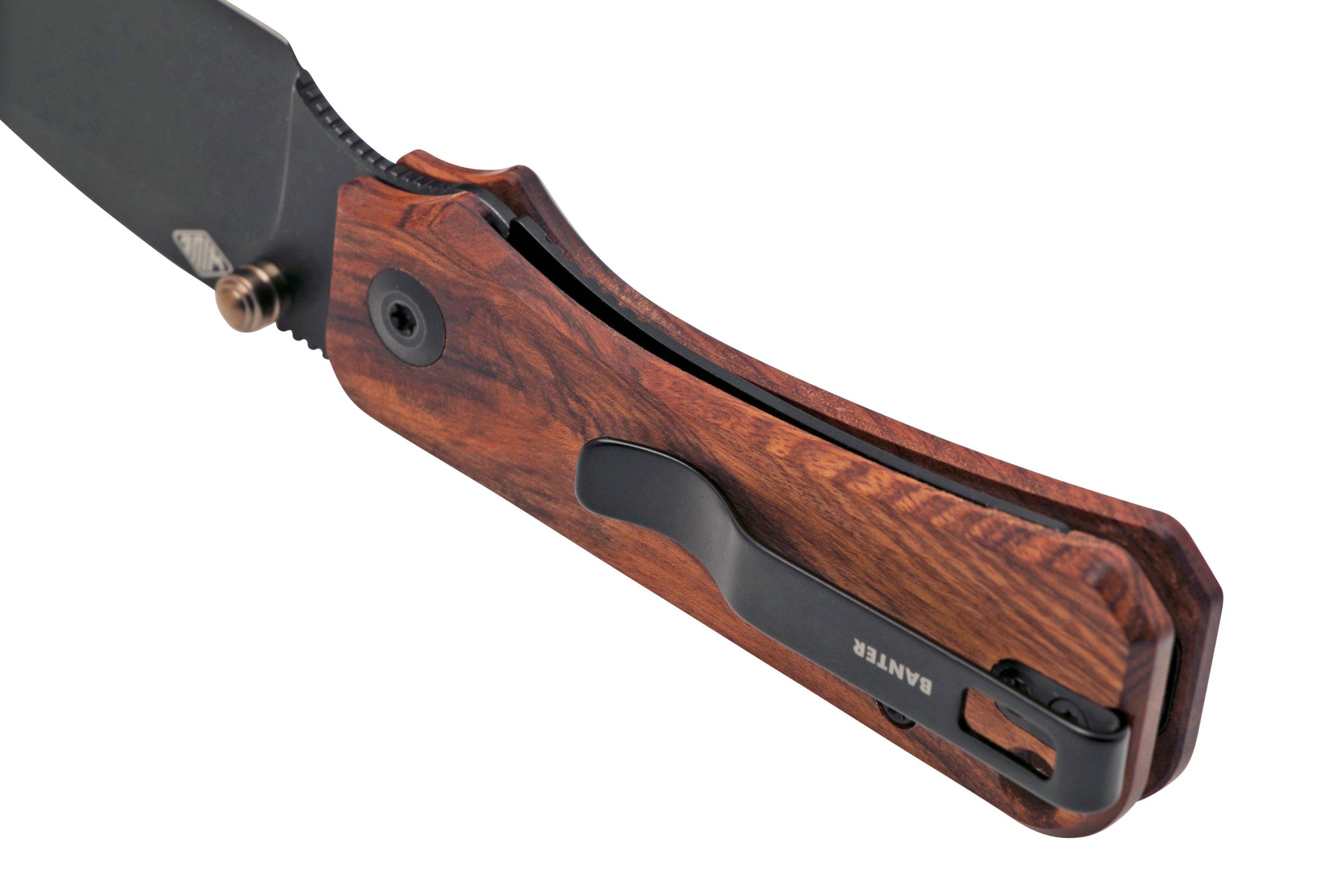 Civivi Baby Banter C19068SB2 Wood Handle, coltello da tasca, design di