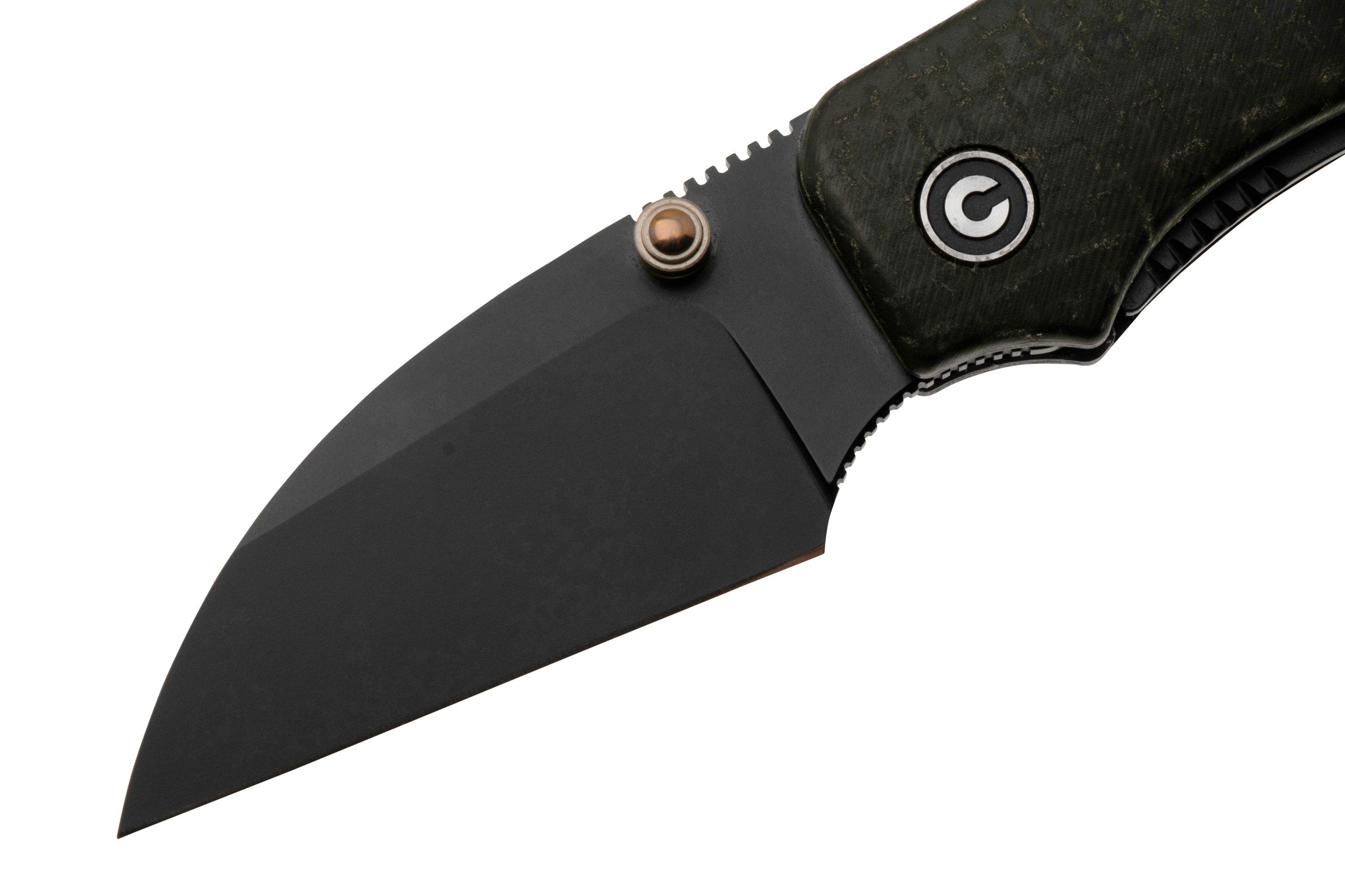 Civivi Baby Banter Wharncliffe C19068SC-1, Nitro-V, Black Burlap