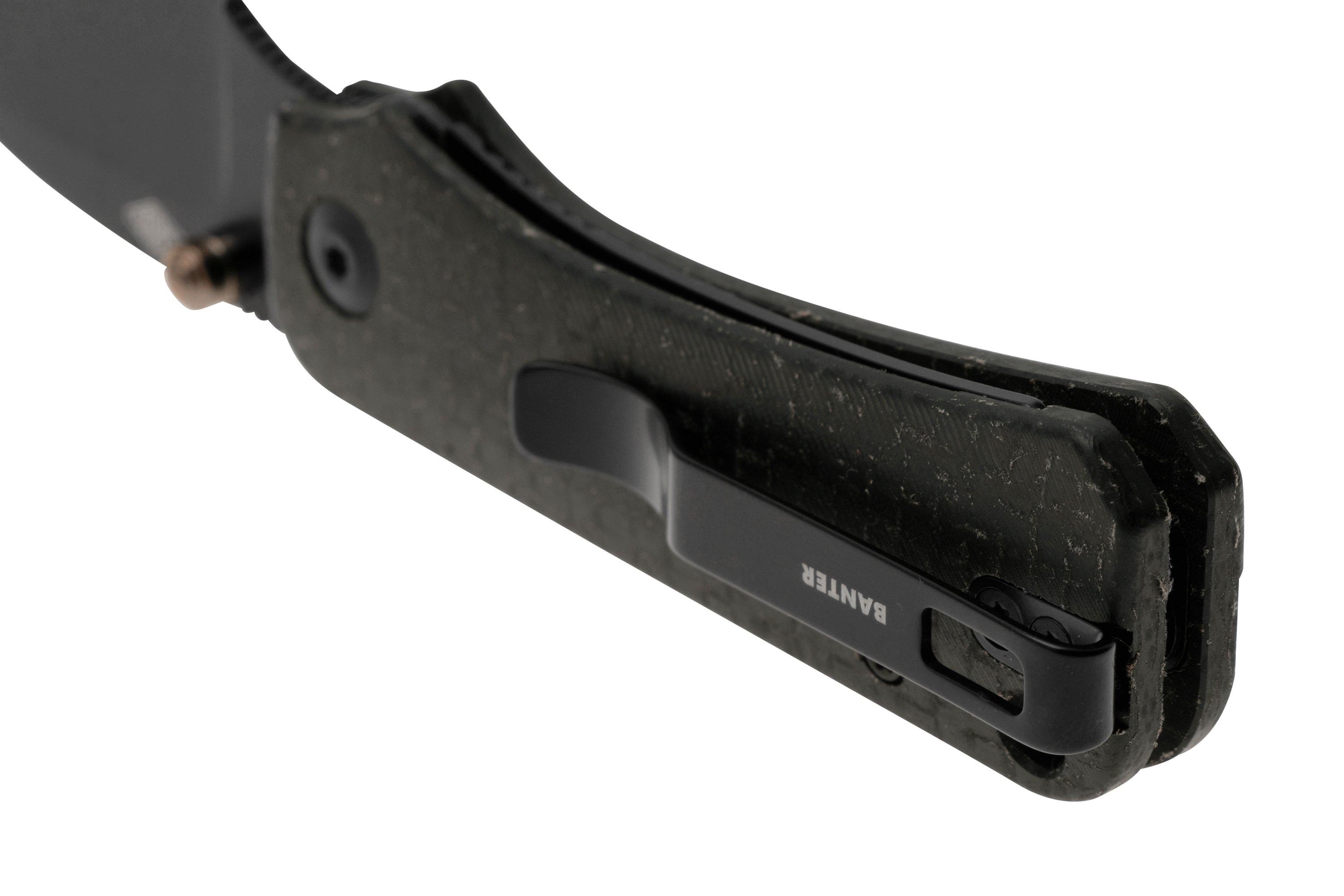 Civivi Baby Banter Wharncliffe C19068SC-1, Nitro-V, Black Burlap