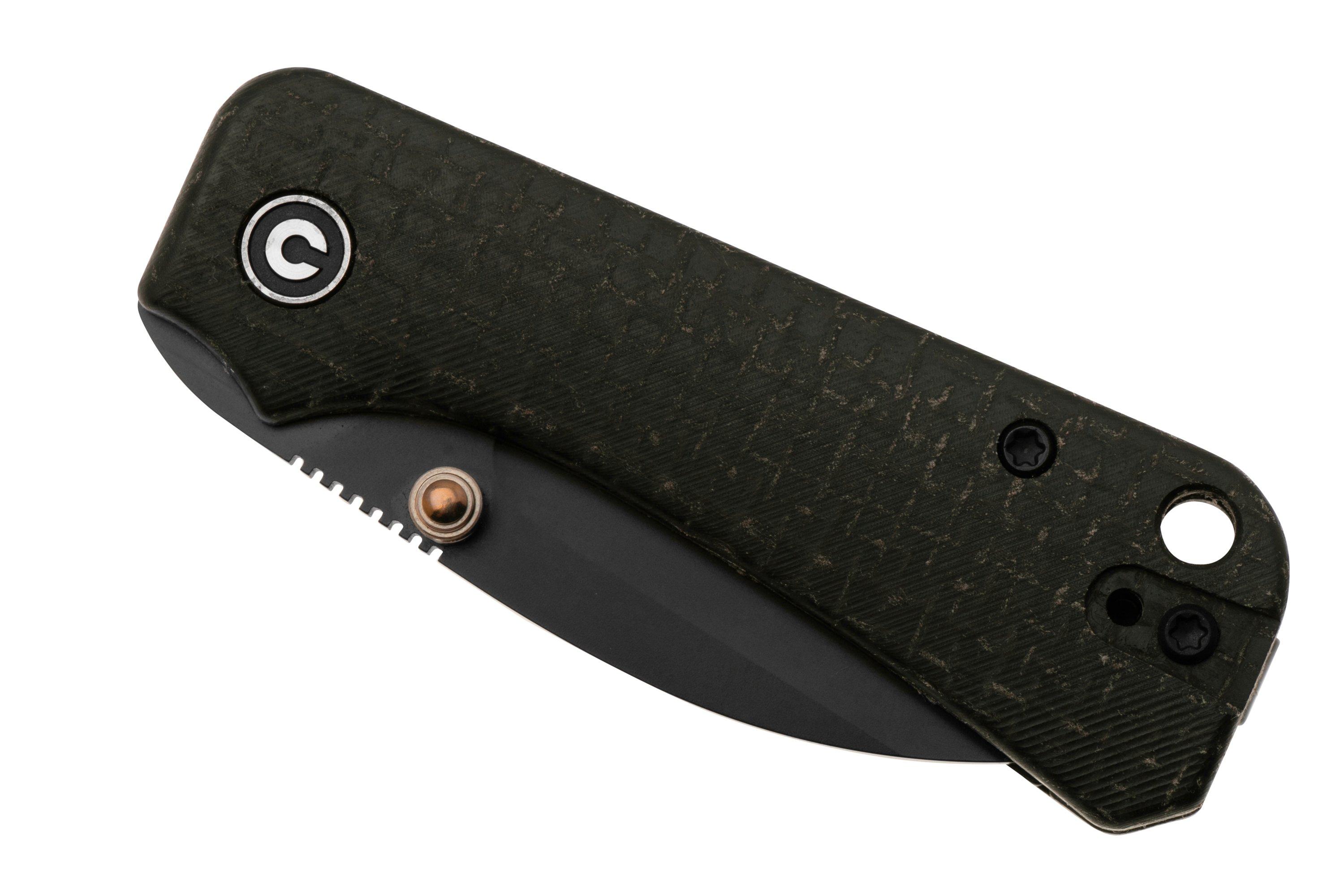 Civivi Baby Banter Wharncliffe C19068SC-1, Nitro-V, Black Burlap