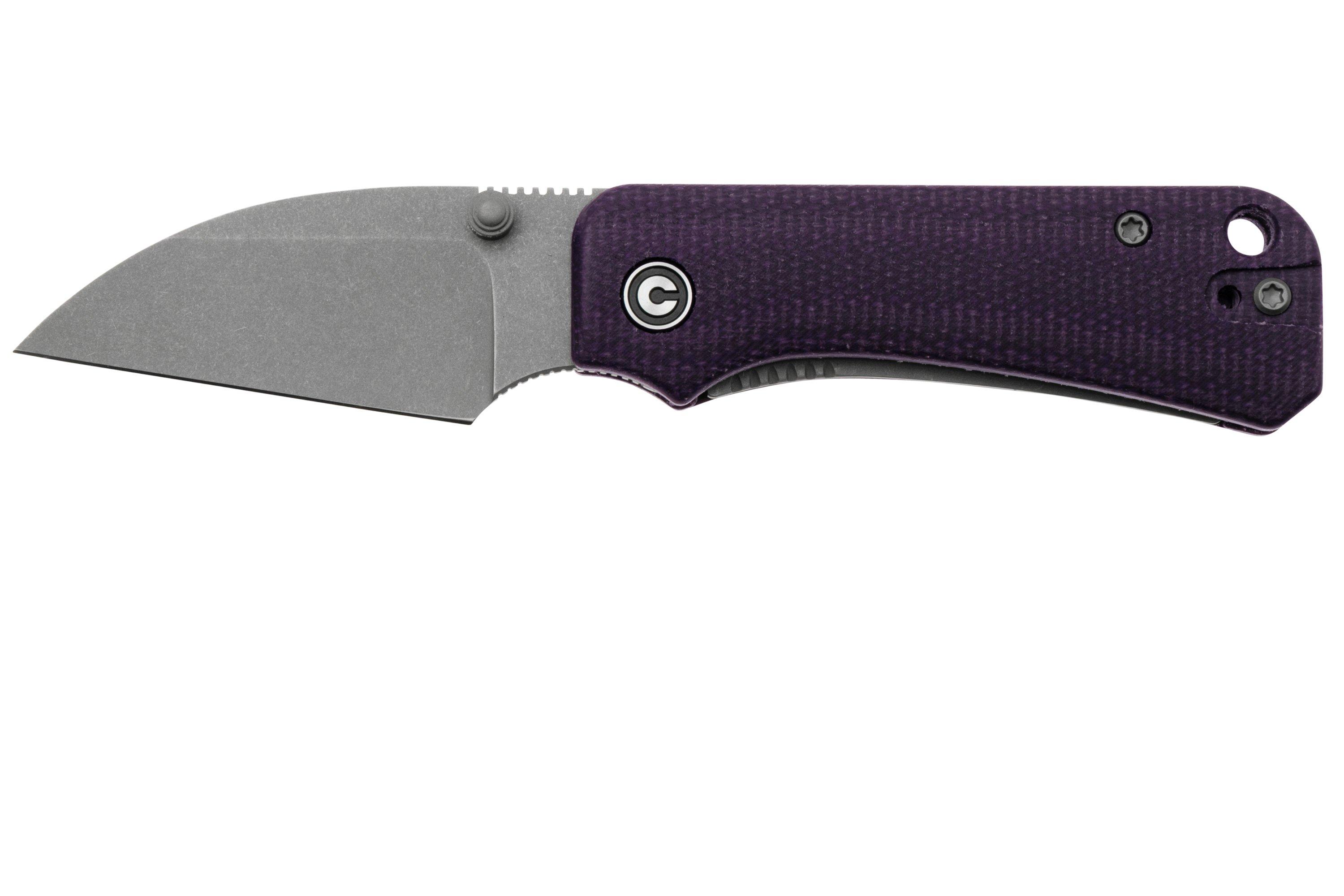 Civivi Baby Banter Wharncliffe C19068SC-2, Nitro-V, Purple Micarta