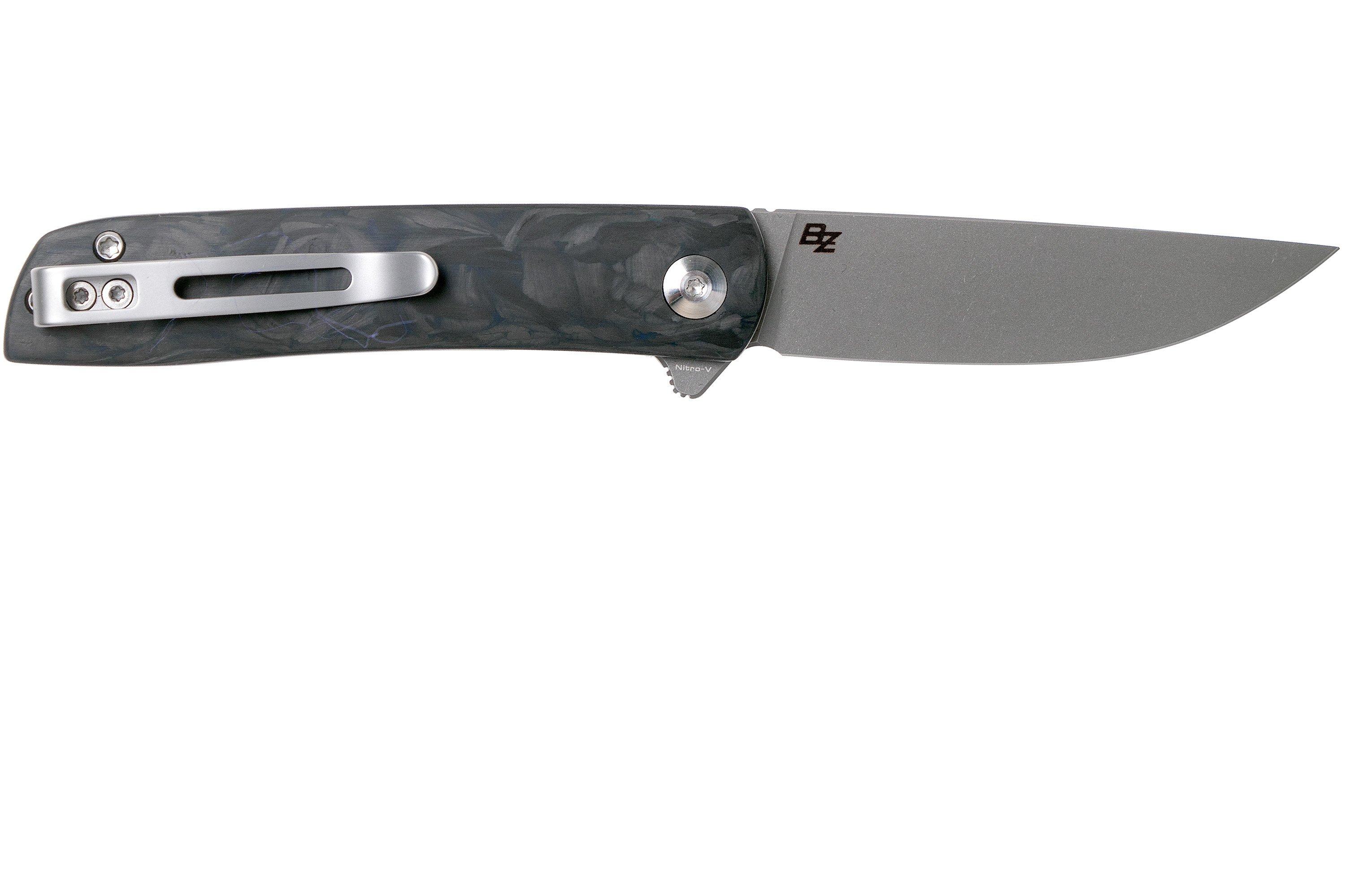Civivi Bo C20009B-A Blue Carbon fibre pocket knife, Brad Zinker design ...