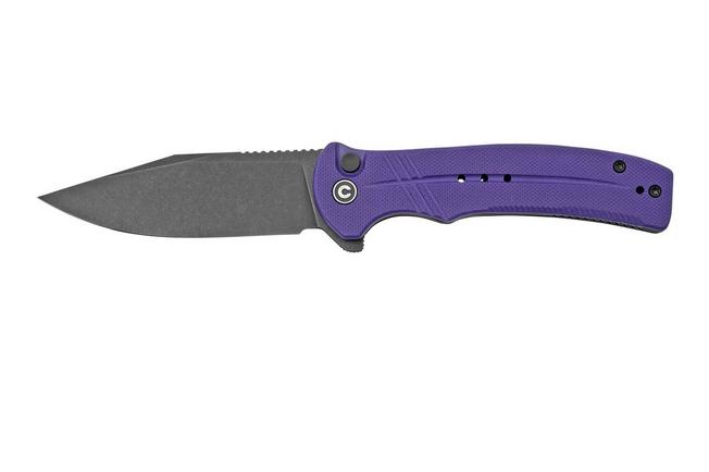 Civivi Cogent C20038D-2 Blackwashed Plain Edge, Purple G10 pocket