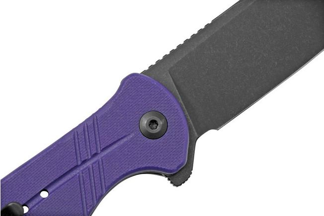 Civivi Cogent C20038D-2 Blackwashed Plain Edge, Purple G10 pocket