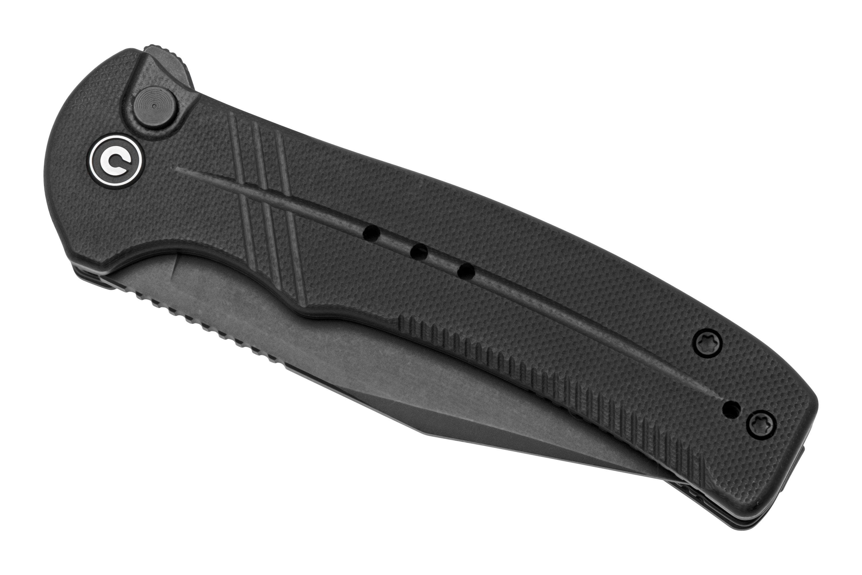 Civivi Cogent C20038E1 Blackwashed Serrated Edge, Black G10 pocket