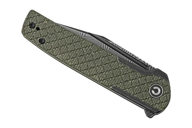 Imagen para Civivi Cachet C20041B-DS1 Green micarta acero damasco, navaja