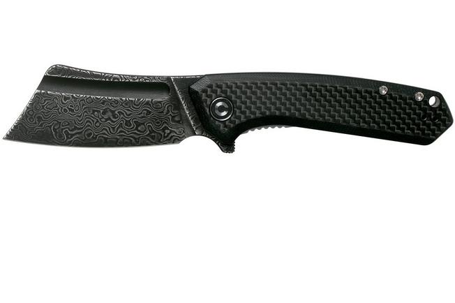 Image for Civivi Mini Bullmastiff C2004DS-1 Damascus, Carbon fibre & Black G10 pocket knife