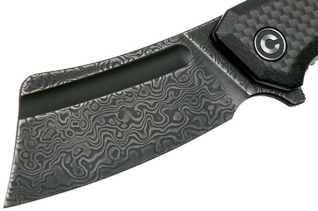 Image for Civivi Mini Bullmastiff C2004DS-1 Damascus, Carbon fibre & Black G10 pocket knife