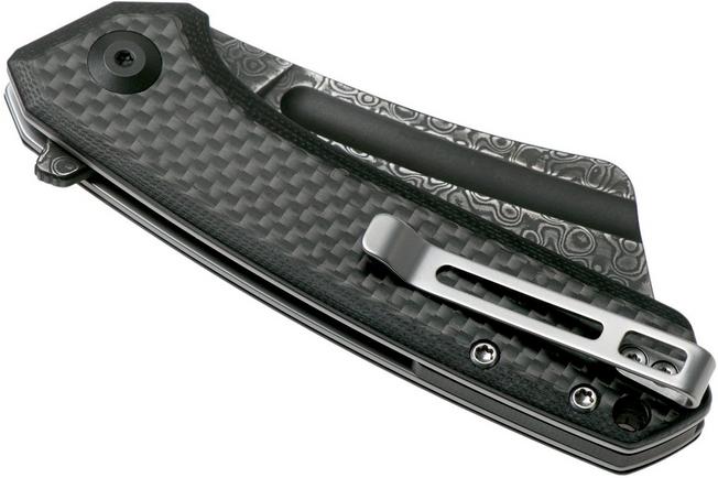 Image for Civivi Mini Bullmastiff C2004DS-1 Damascus, Carbon fibre & Black G10 pocket knife