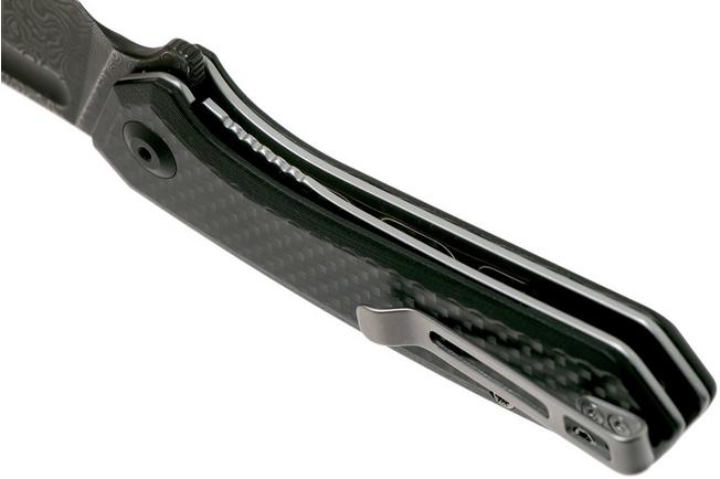 Image for Civivi Mini Bullmastiff C2004DS-1 Damascus, Carbon fibre & Black G10 pocket knife