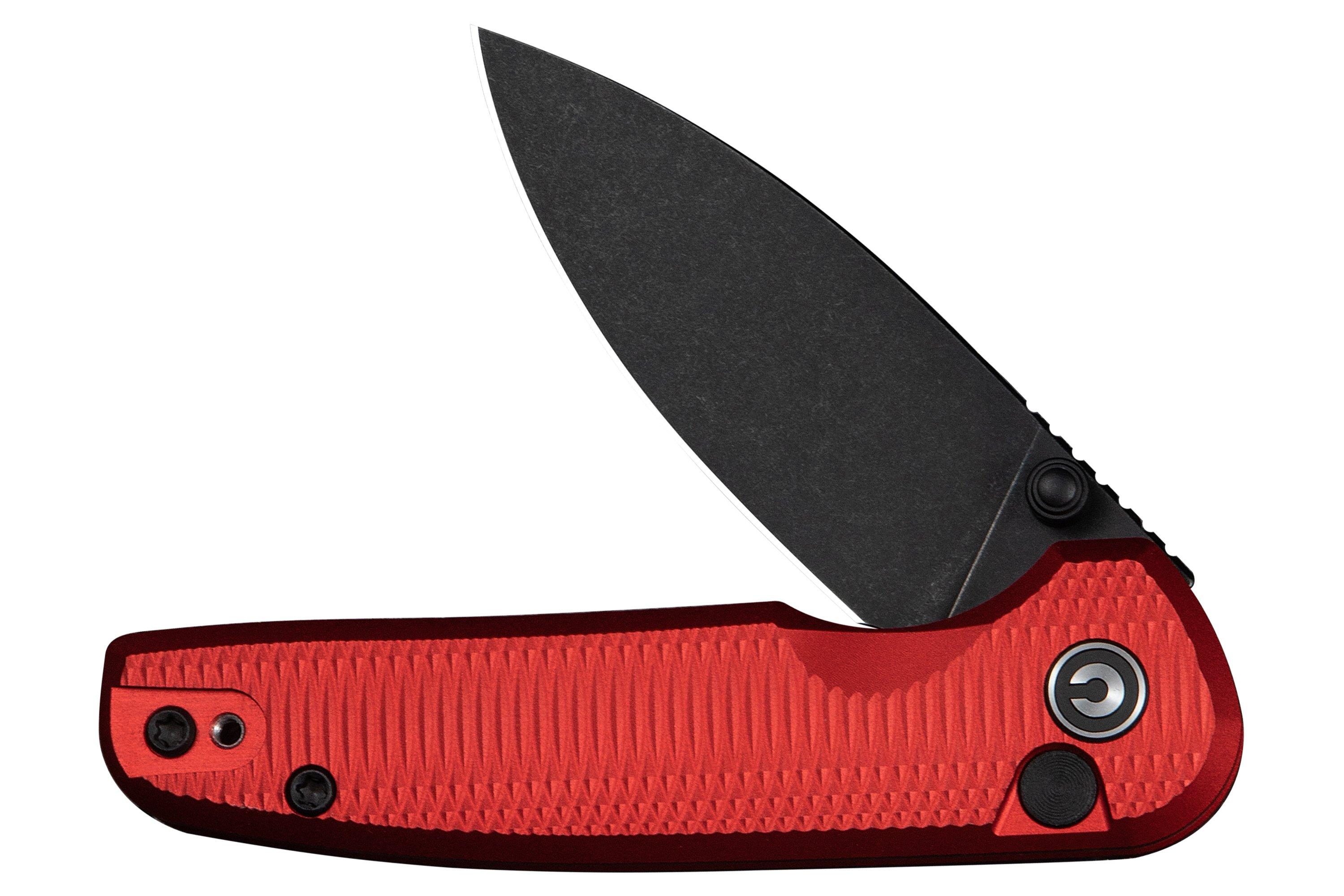 Civivi Mini Shakan C20052F-2 Blackwashed Nitro-V, Red Aluminium ...