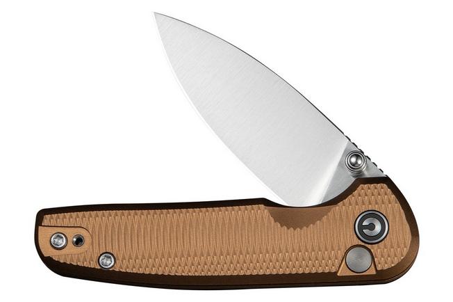 Bild für Civivi Mini Shakan C20052F-3 Satin Nitro-V, Brown Aluminium, Taschenmesser