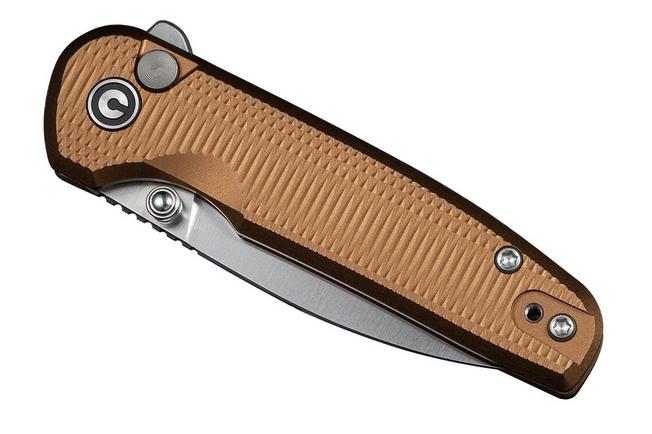Bild für Civivi Mini Shakan C20052F-3 Satin Nitro-V, Brown Aluminium, Taschenmesser