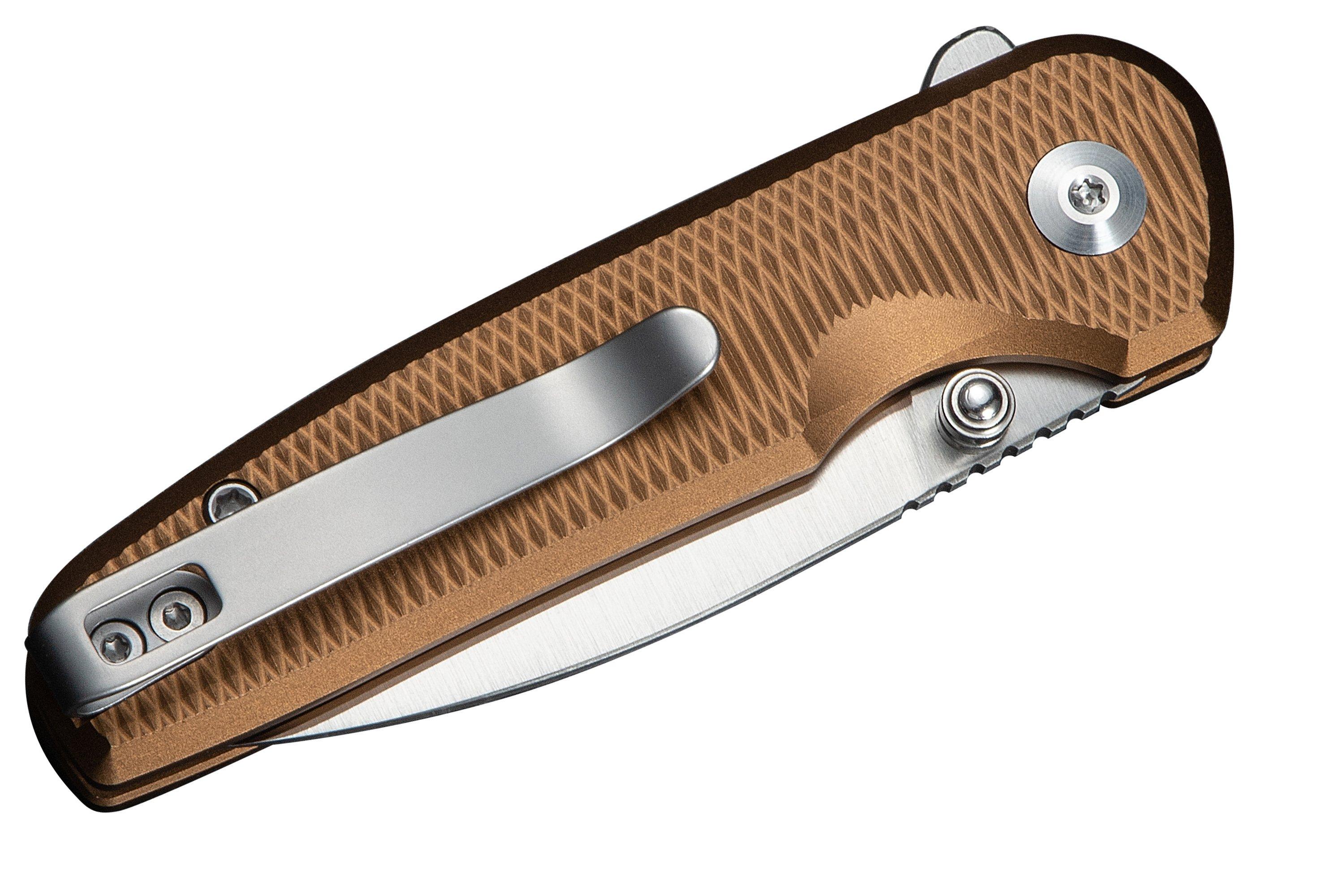 Civivi Mini Shakan C20052F-3 Satin Nitro-V, Brown Aluminium