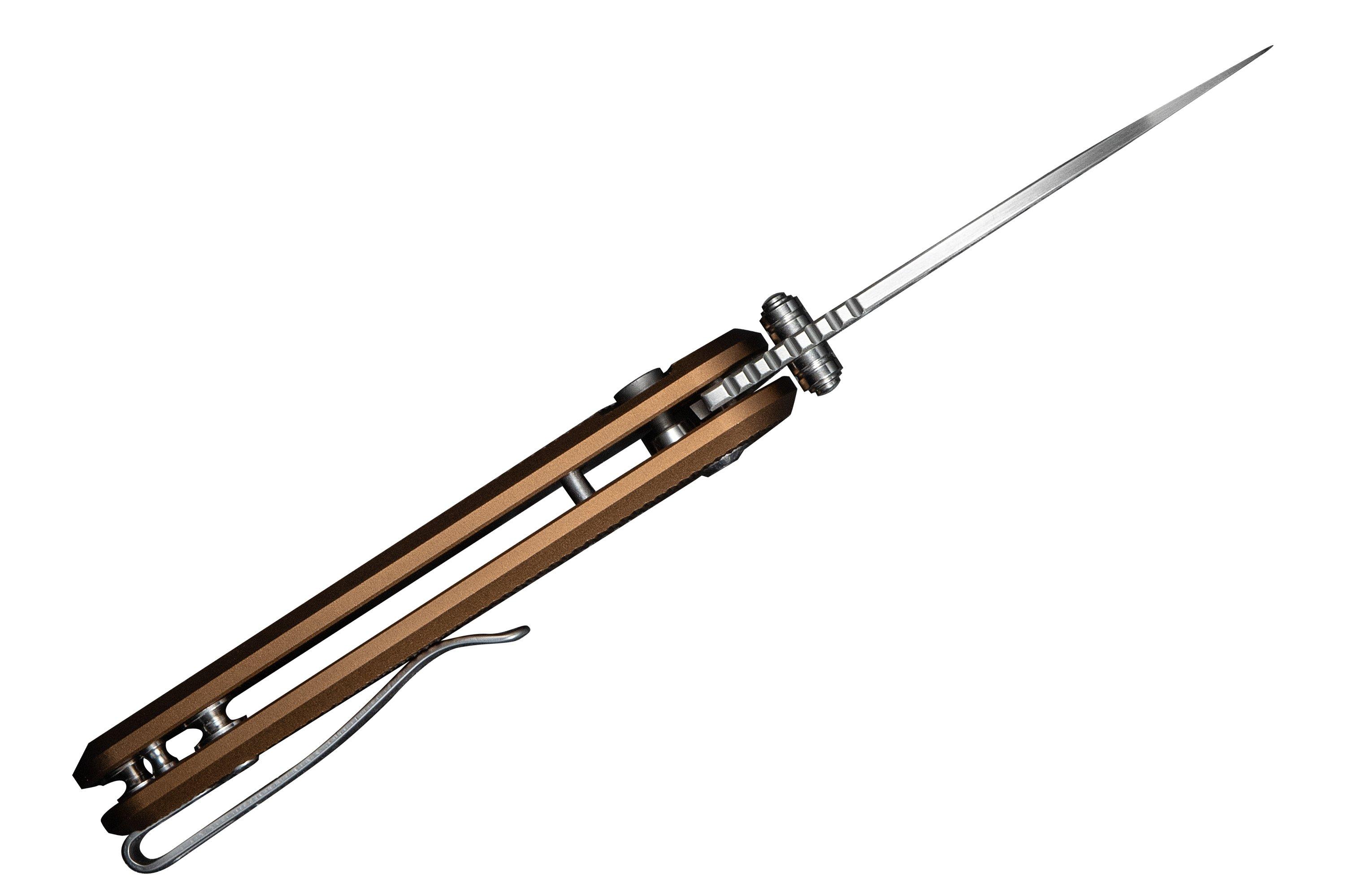 Civivi Mini Shakan C20052F-3 Satin Nitro-V, Brown Aluminium