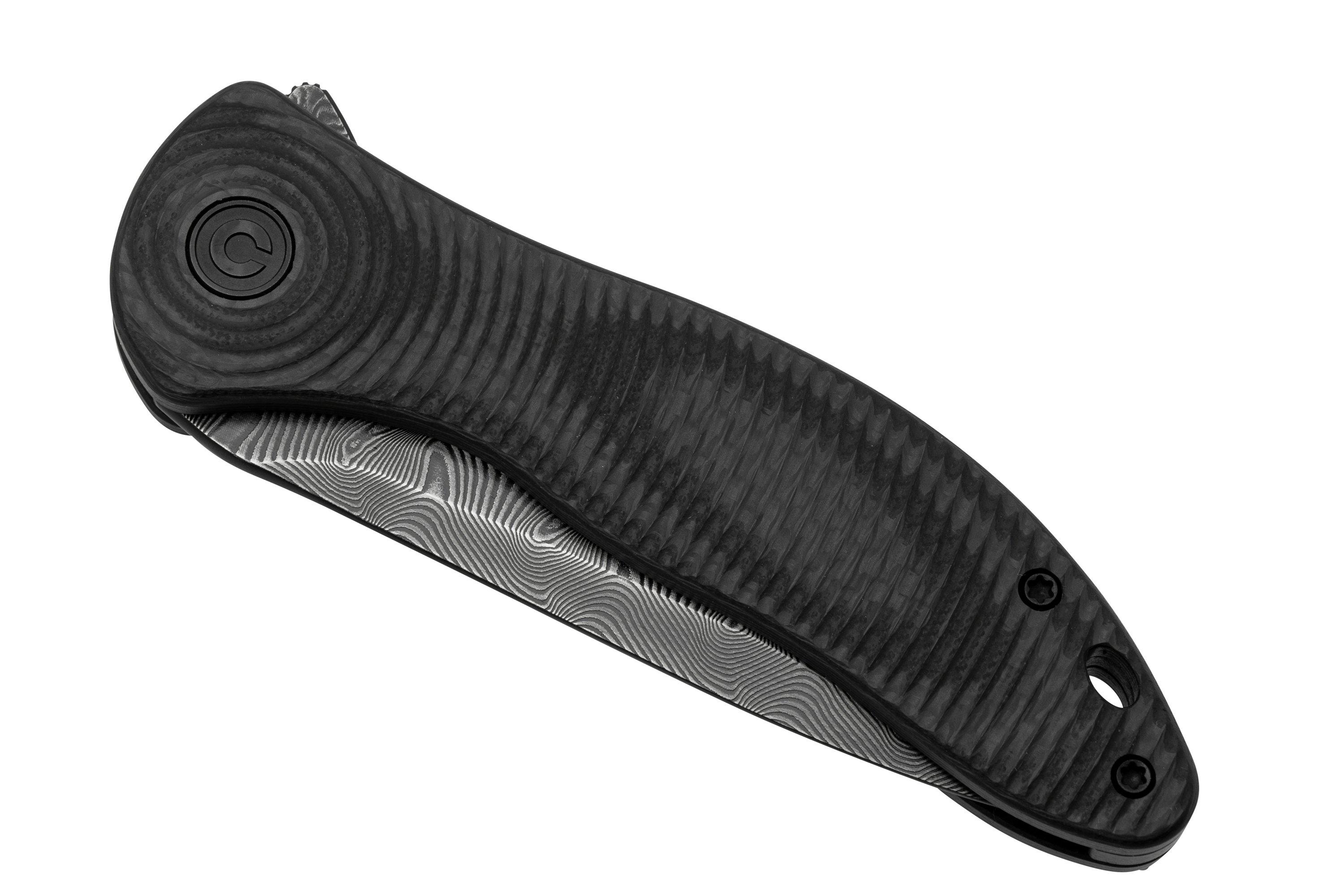 Civivi Synergy 3 C20075-DS1 Black G10, Damascus navalha, Jim O'Young ...