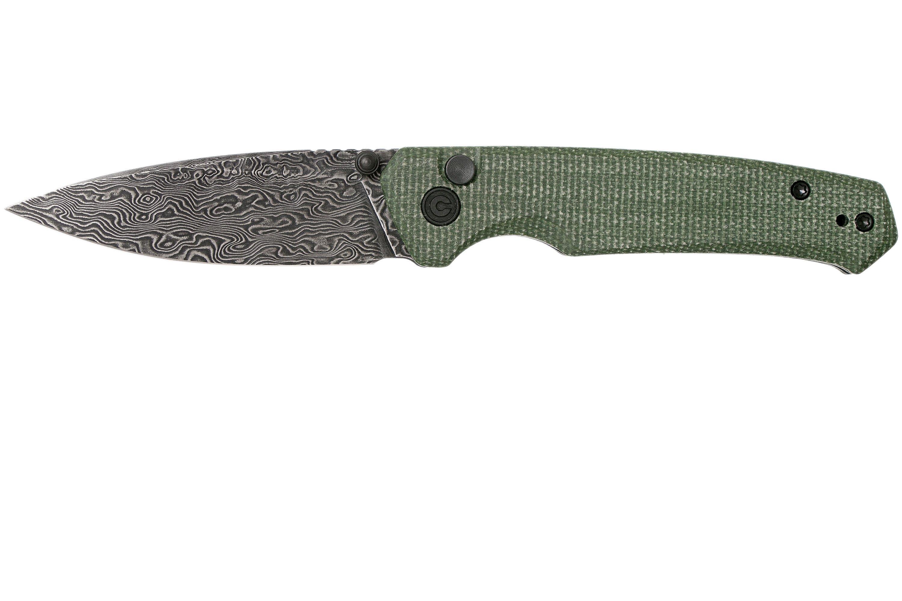Civivi Altus C20076-DS1 Damascus, Green Micarta pocket knife