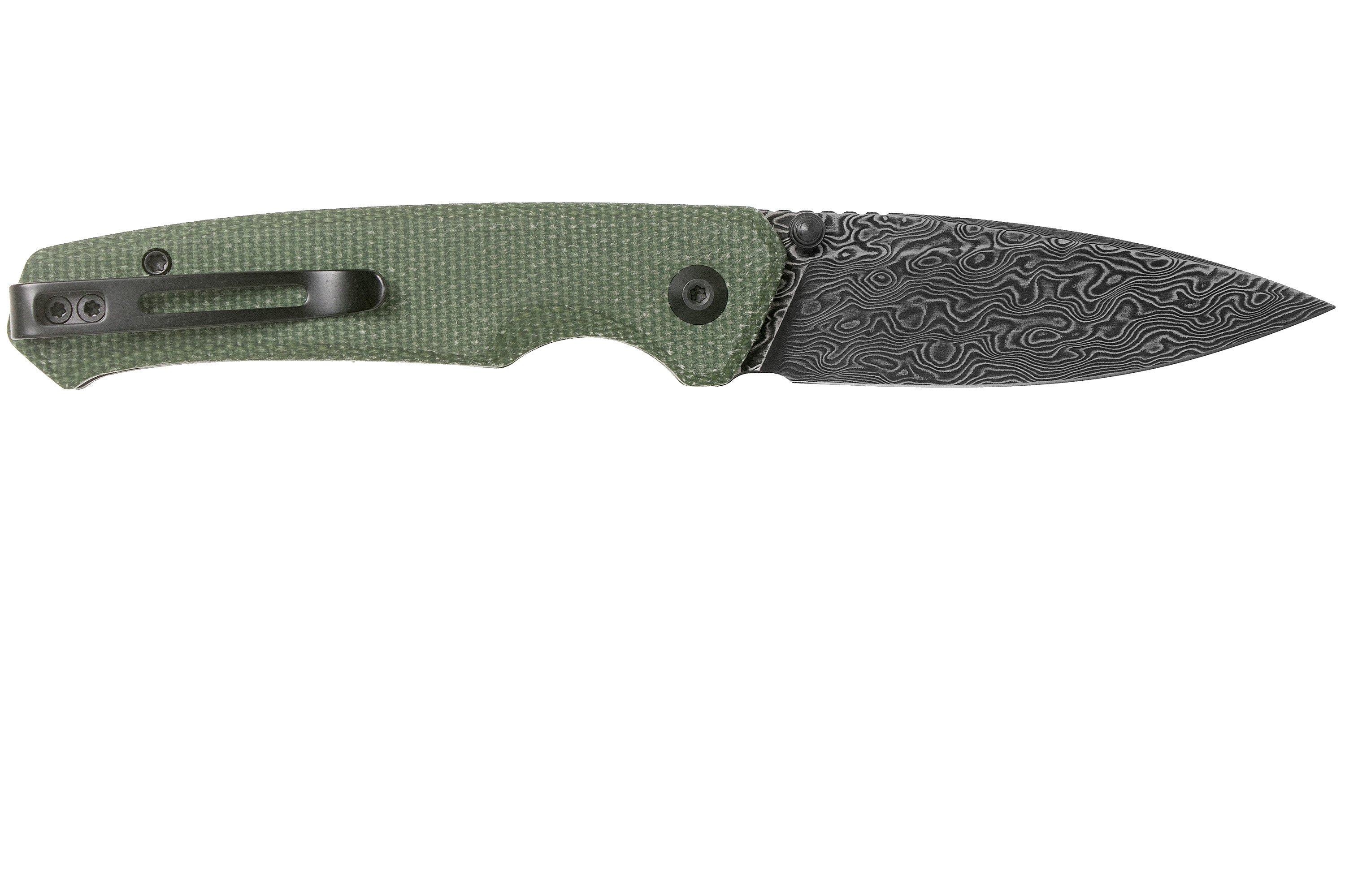 Civivi Altus C20076-DS1 Damascus, Green Micarta pocket knife