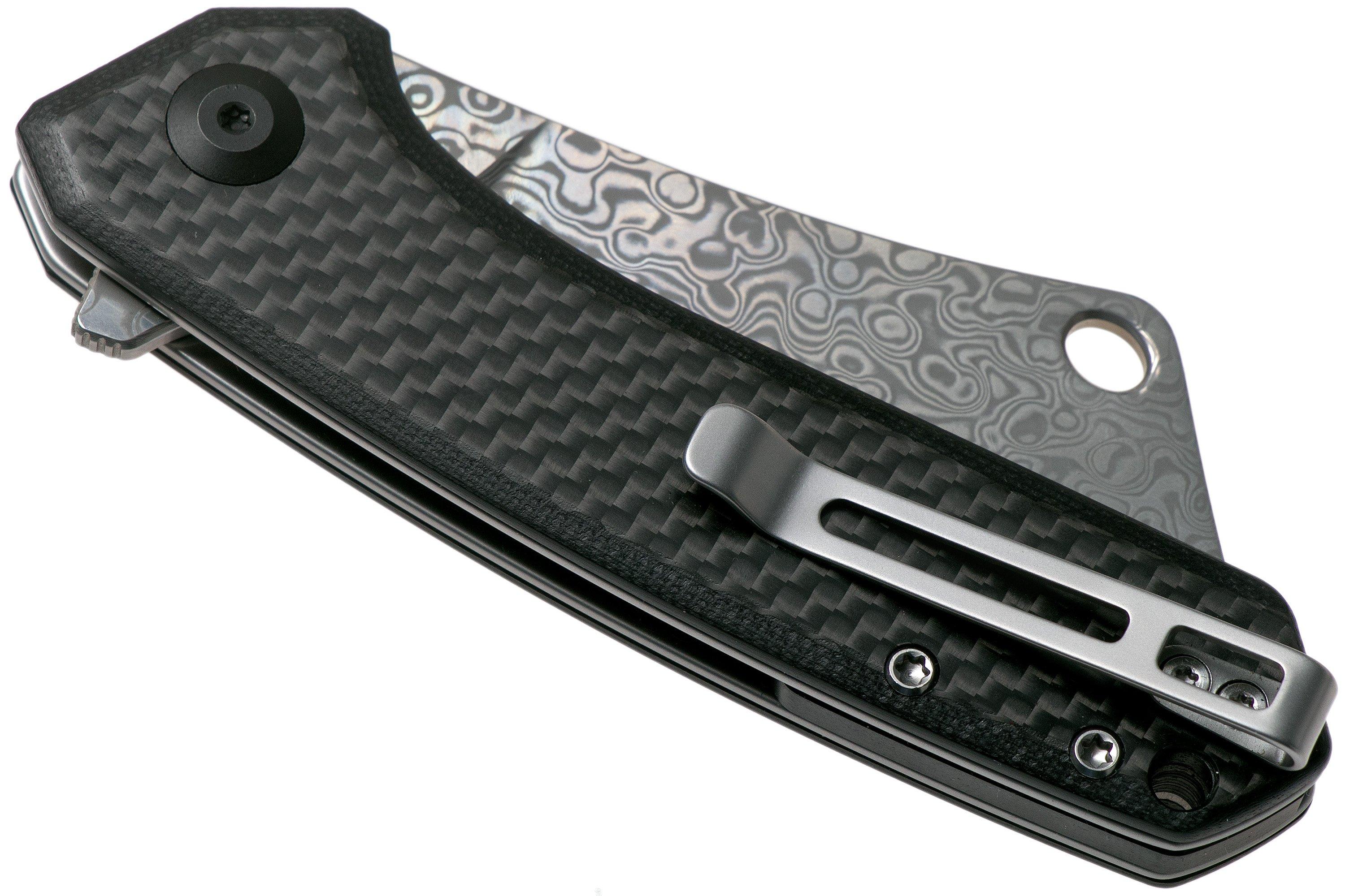 Civivi Mini Mastodon C2011ds-1 Damascus, Carbon Fibre & Black G10 