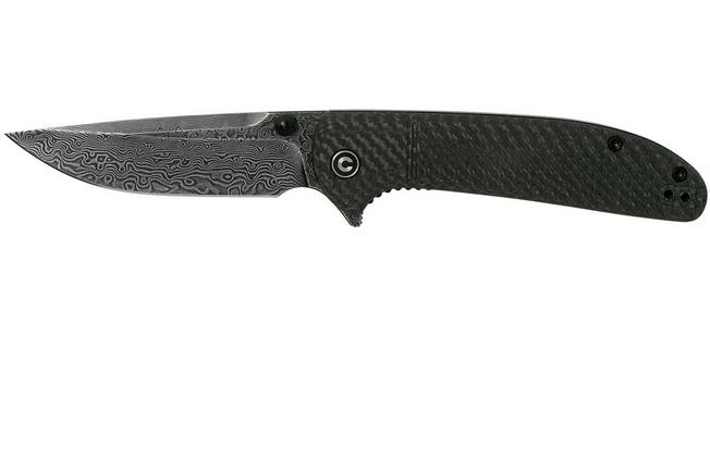 Imagen para Civivi Badlands Vagabond C2019DS-1 Damascus, navaja, fibra de carbono