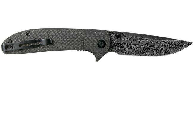 Imagen para Civivi Badlands Vagabond C2019DS-1 Damascus, navaja, fibra de carbono