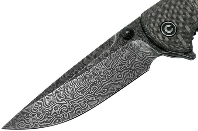 Imagen para Civivi Badlands Vagabond C2019DS-1 Damascus, navaja, fibra de carbono