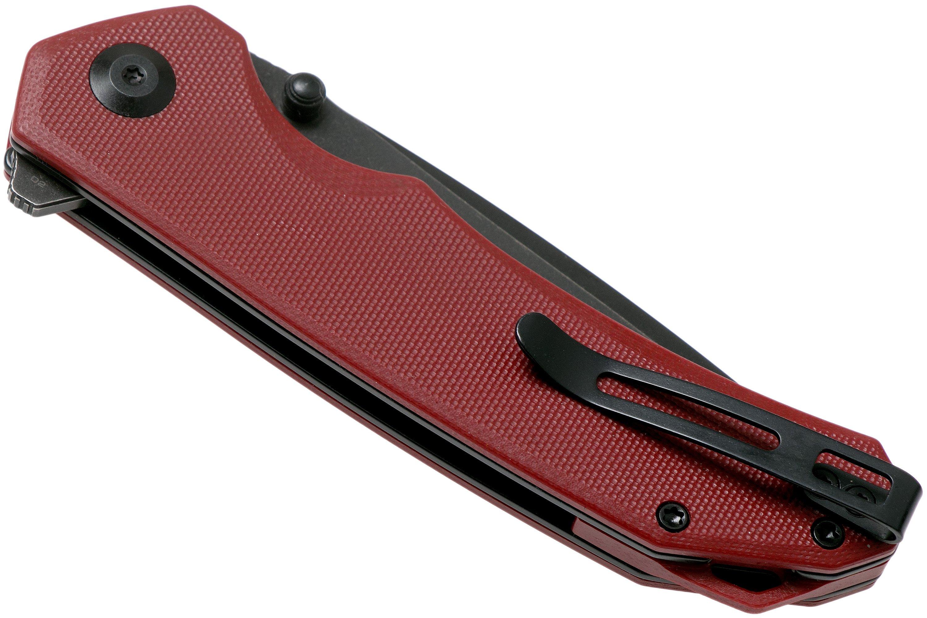Civivi Brazen C2023B Tanto Red, Blackwashed pocket knife ...