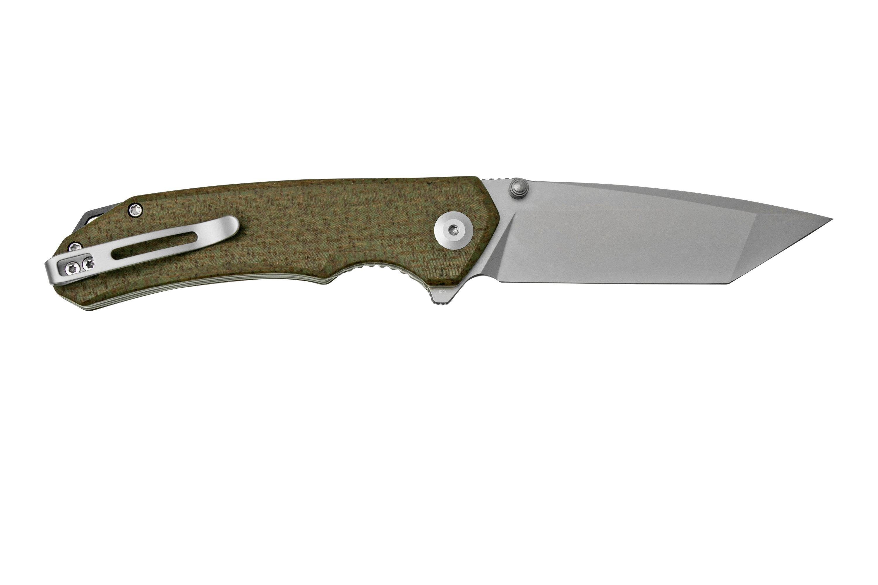 Civivi Brazen C2023F Tanto, Green Coarse Micarta zakmes | Voordelig ...