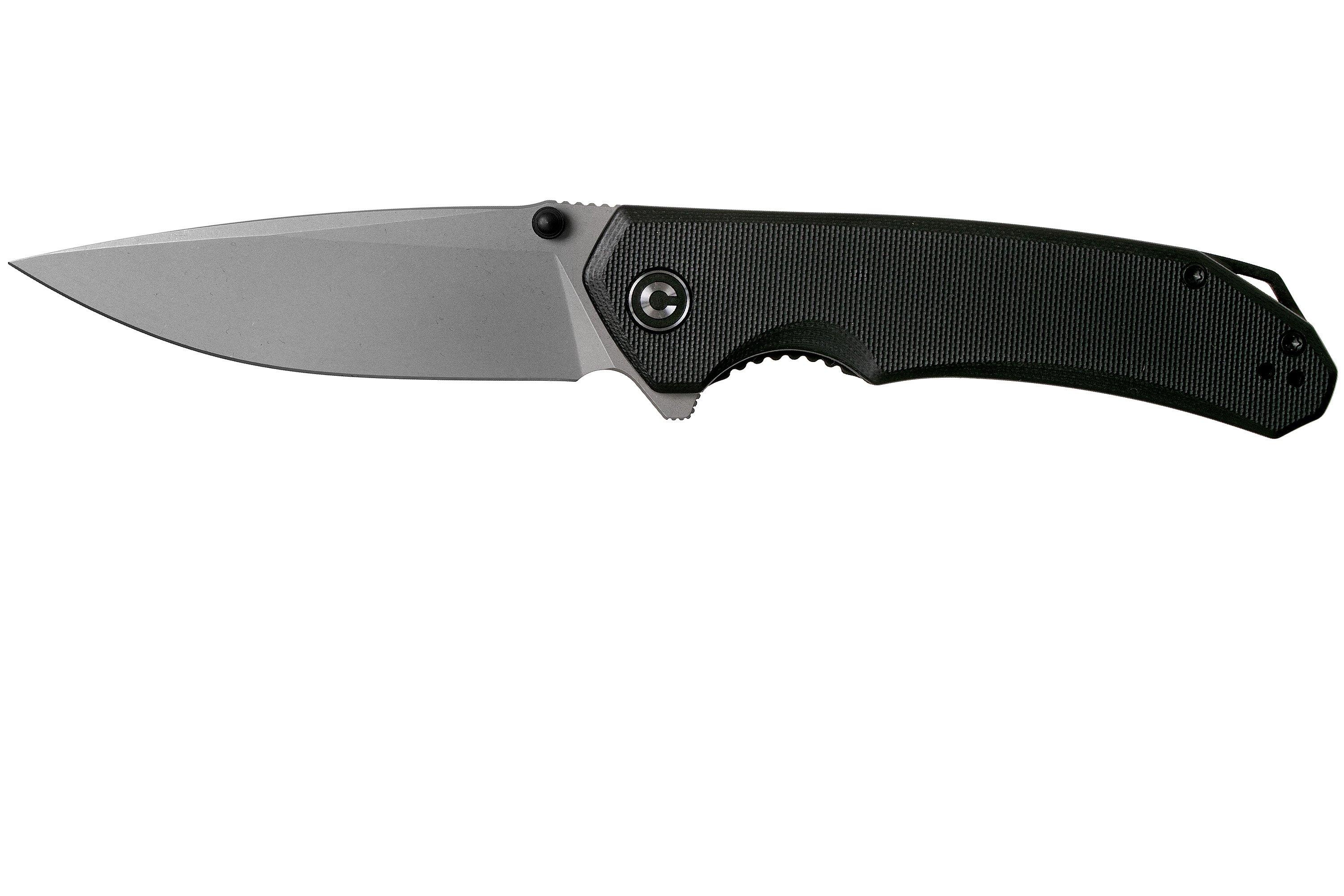 Civivi Brazen C2102C Droppoint Black, Stonewashed pocket knife ...