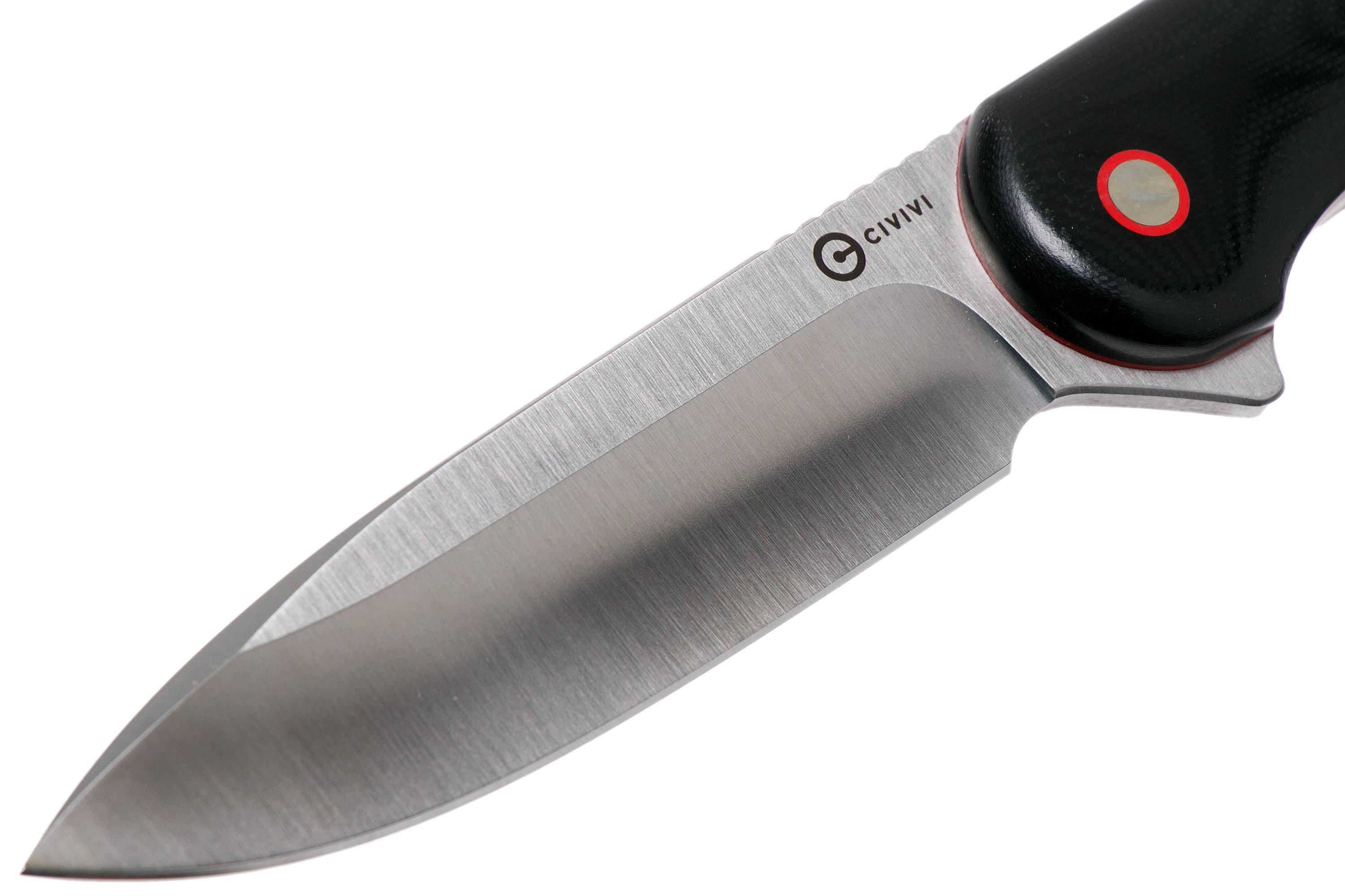 Civivi Elementum Fixed Blade C2104A Black Contoured G10 fixed knife