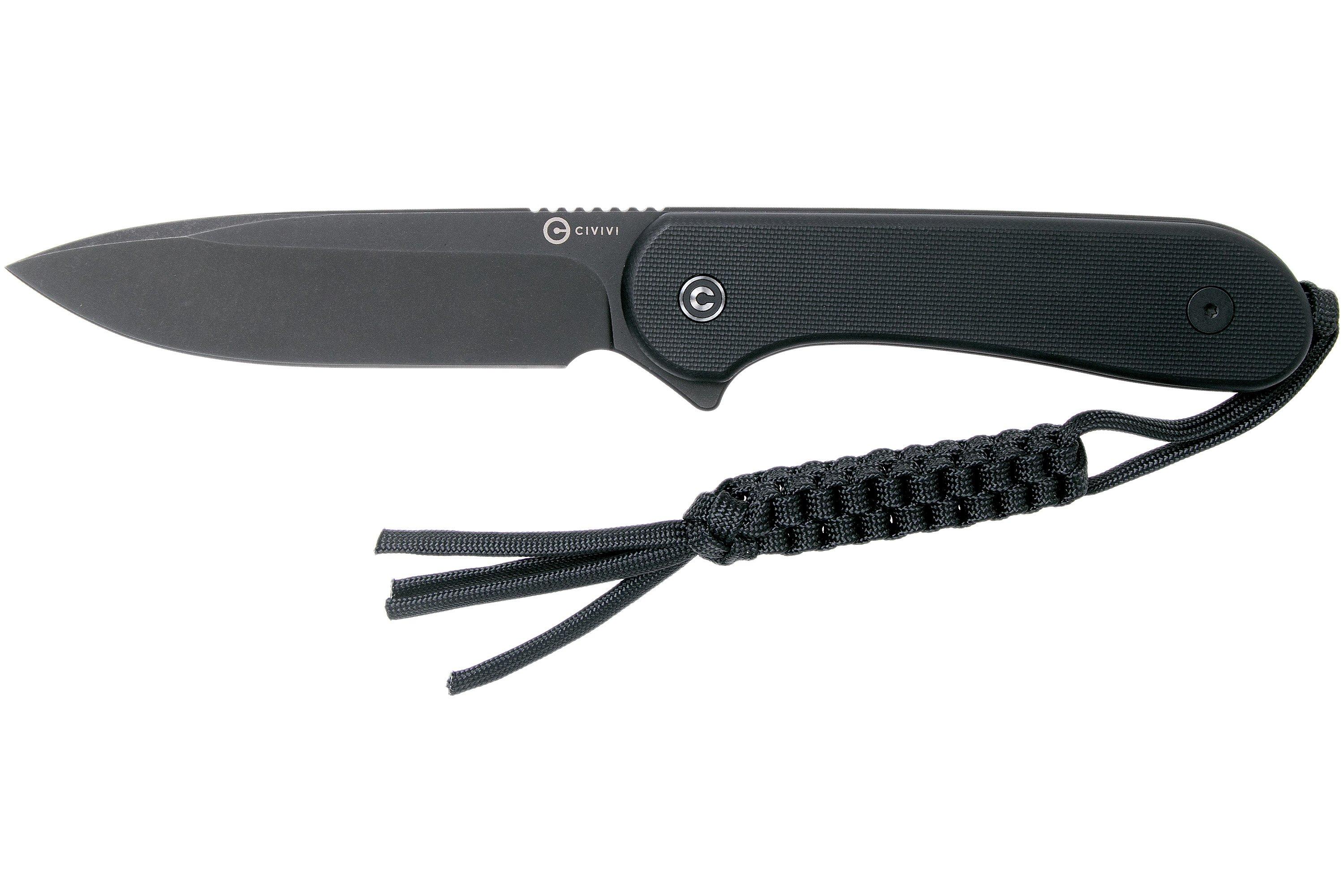 Civivi Elementum Fixed Blade C2105A All Black Flat G10 fixed knife