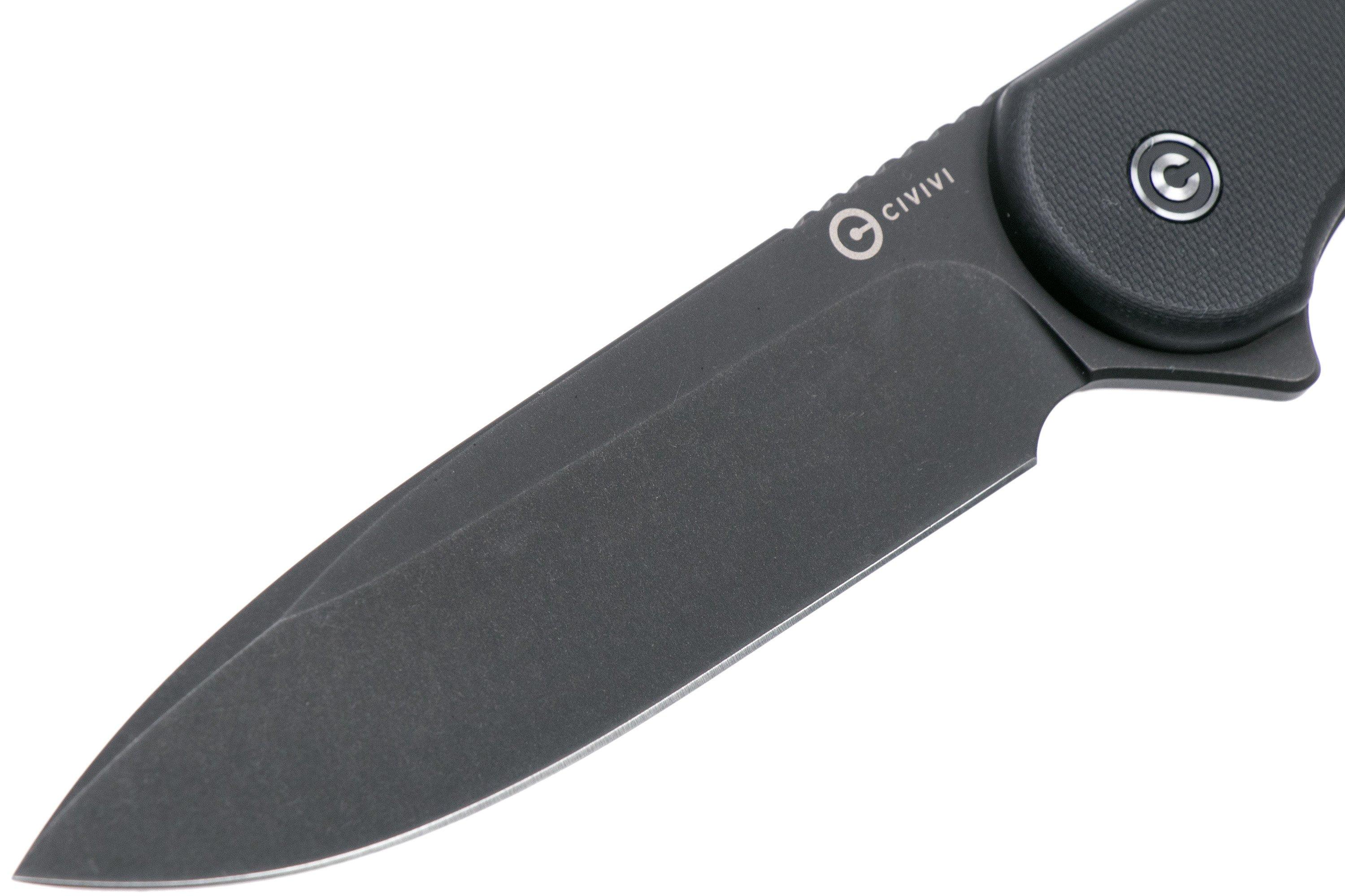 Civivi Elementum Fixed Blade C2105A All Black Flat G10 fixed knife