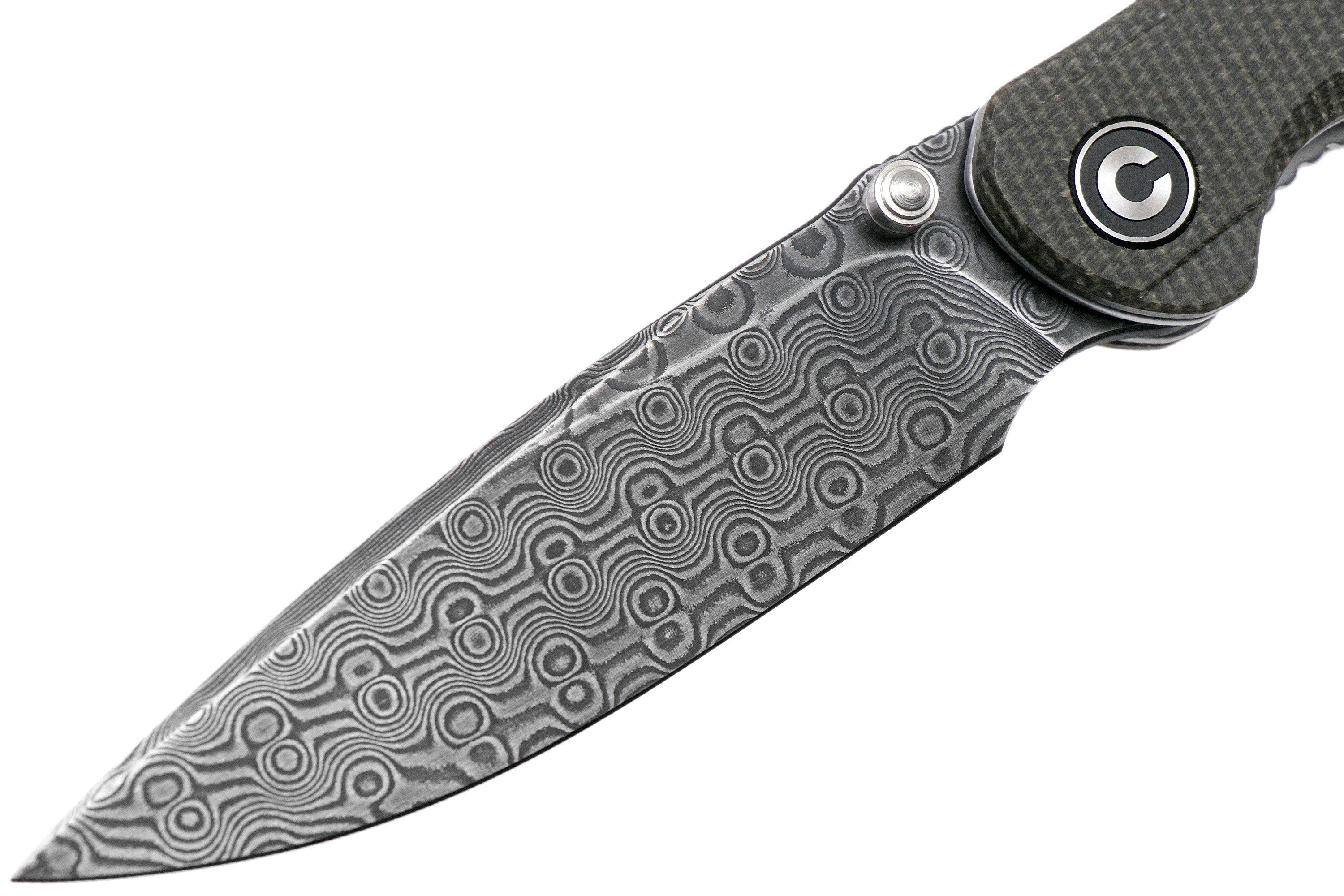 Civivi Imperium C2107DS3 Damascus, Green Micarta pocket knife