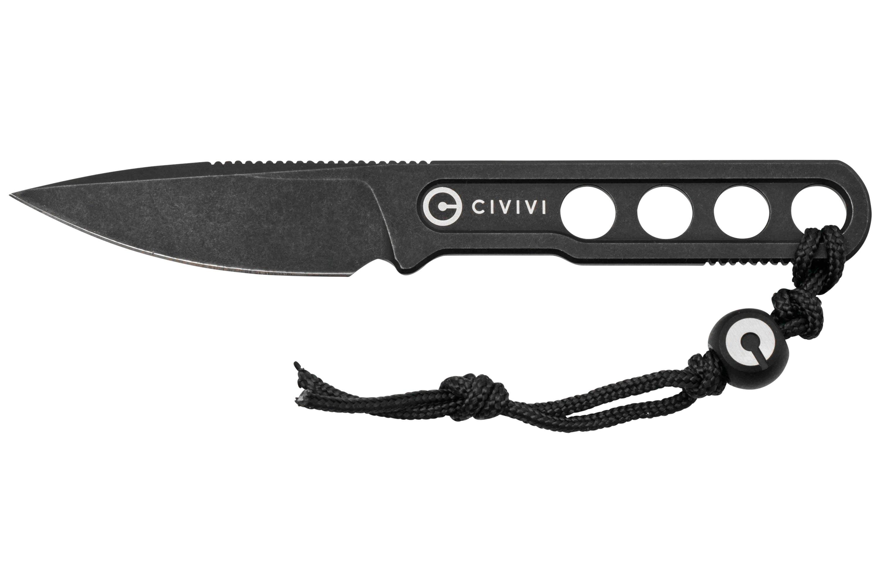 Civivi Circulus C220121, Black Stonewashed neck knife