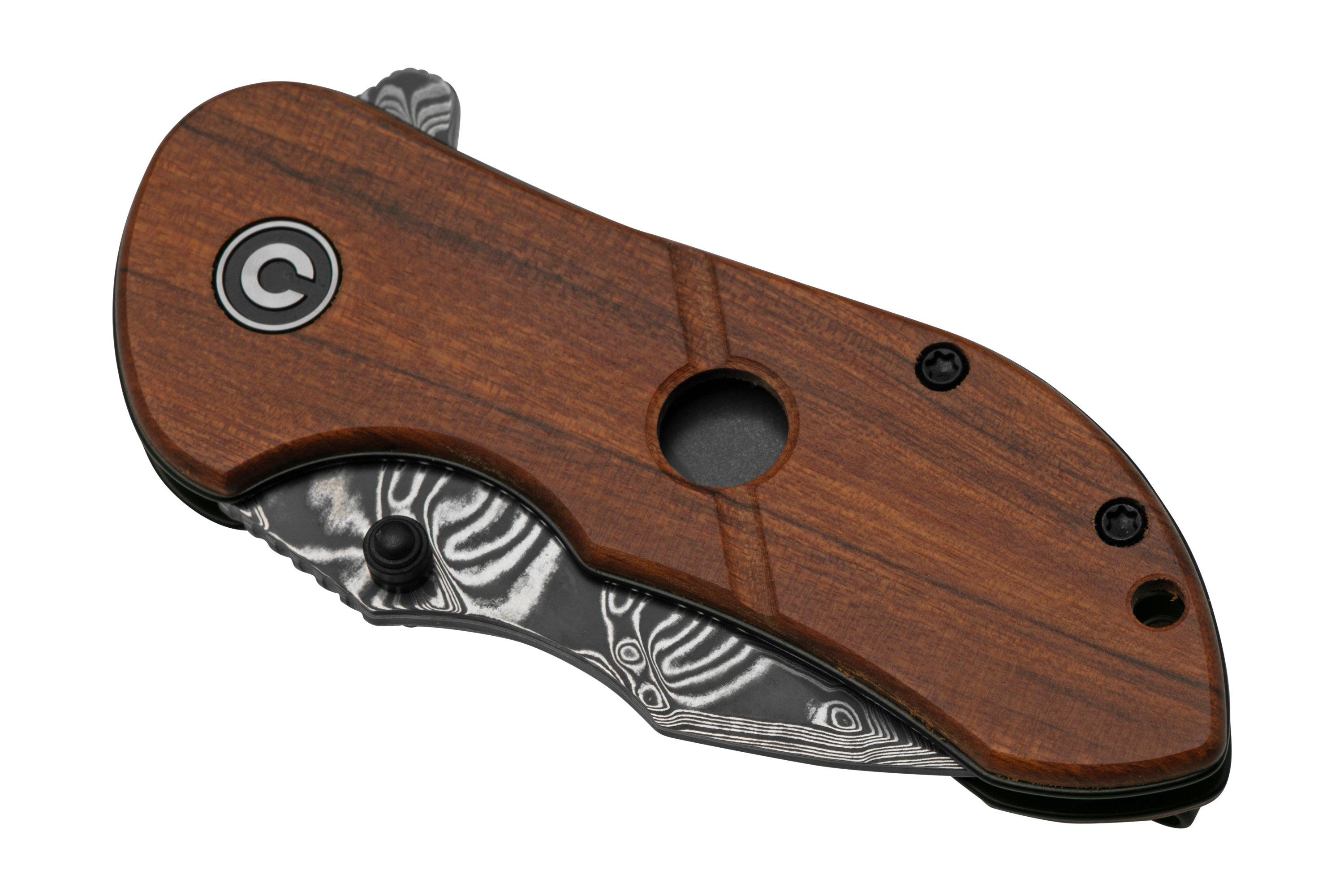 Civivi Gordo C22018CDS1 Cuibourtia Wood, Damascus pocket knife, Peter