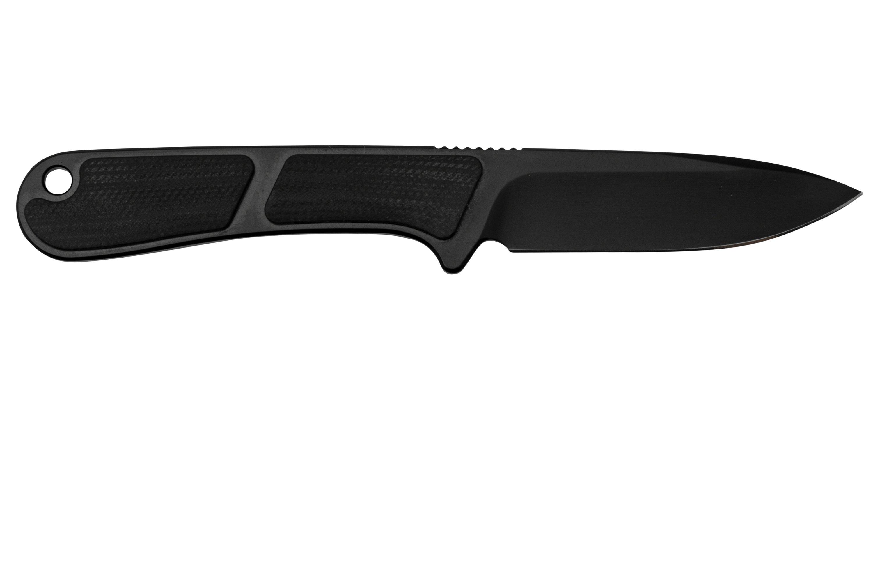 Civivi Mini Elementum Fixed Blade C230101 Black G10, Blackwashed Neck