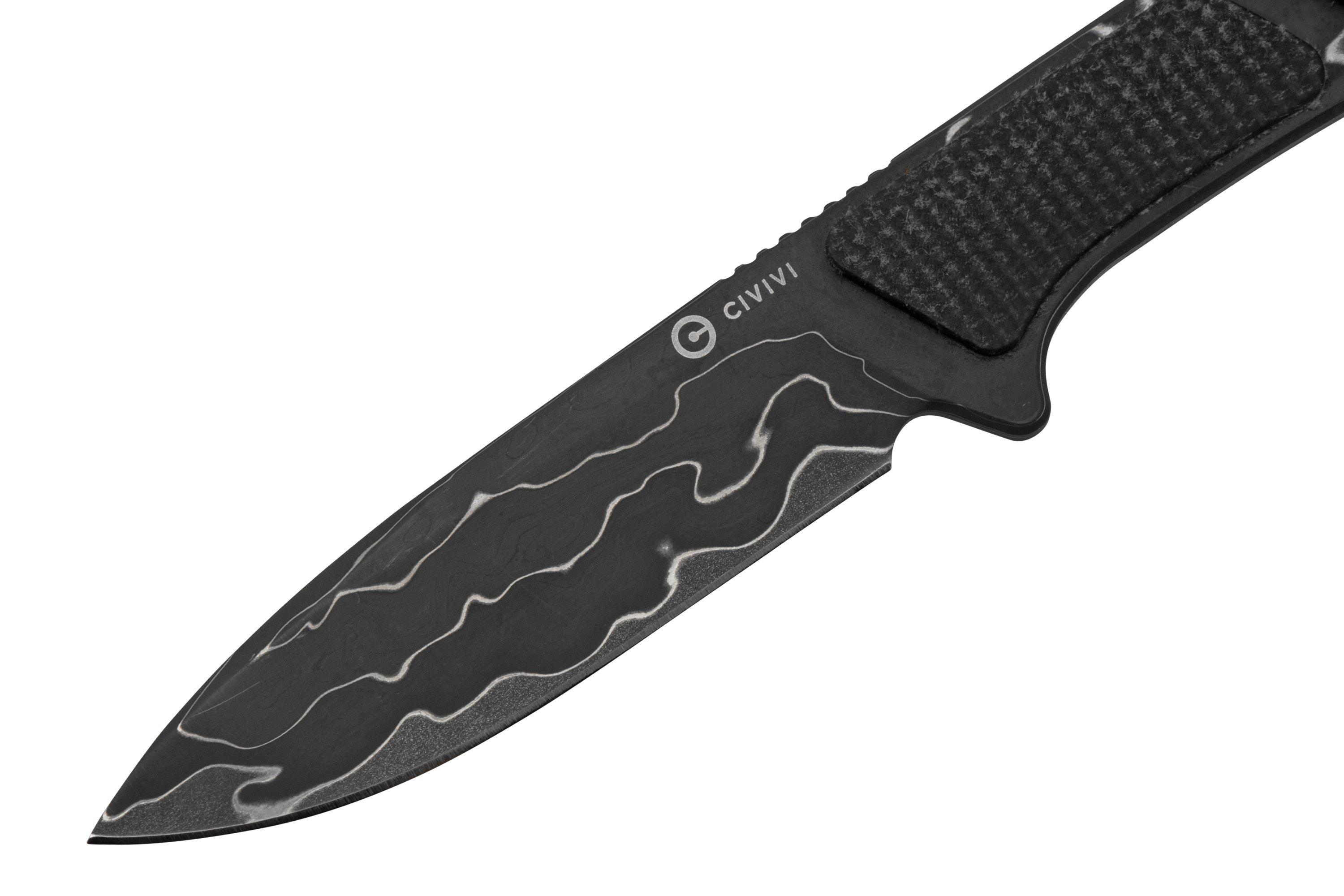 Civivi Mini Elementum Fixed Blade C23010 DS1 Dark Green Canvas Micarta   CIC23010 DS1 03 Civivi