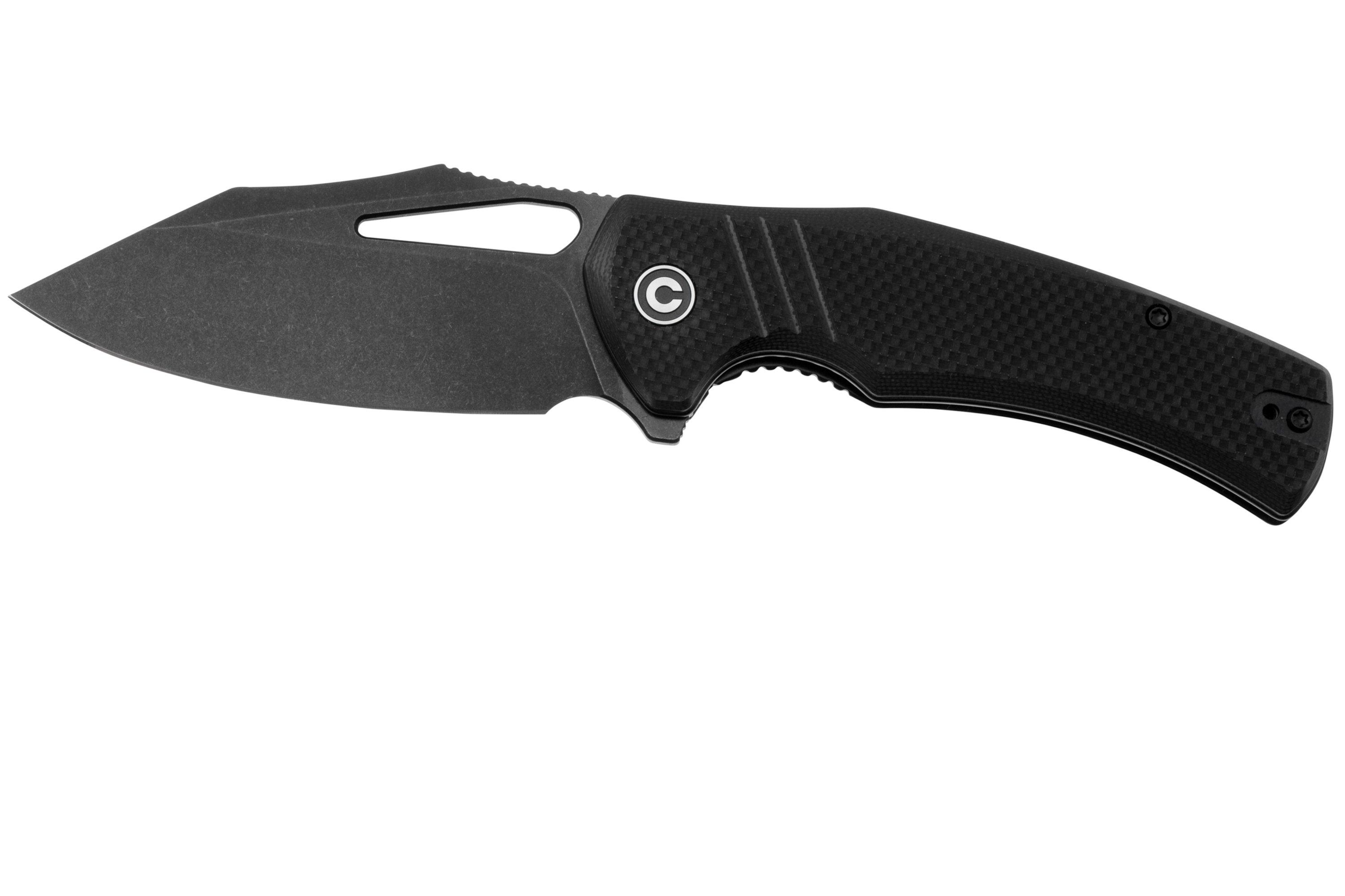 Civivi BullTusk C230171 Blackwashed Sandvik 14C28N, Black Coarse G10